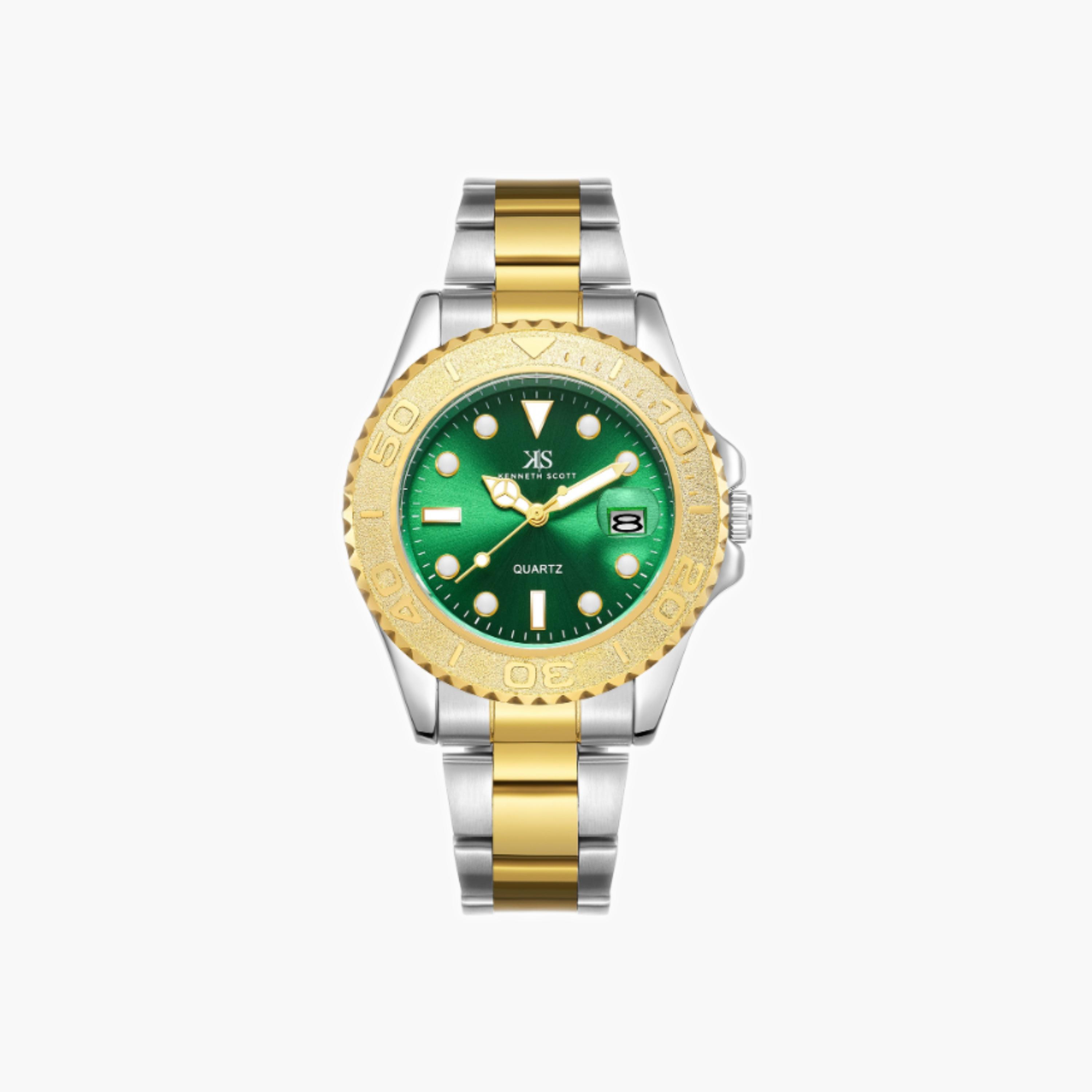 Kenneth Scott Men's Analog Green Dial Watch-men-watchesandjewellery-watches-image-1