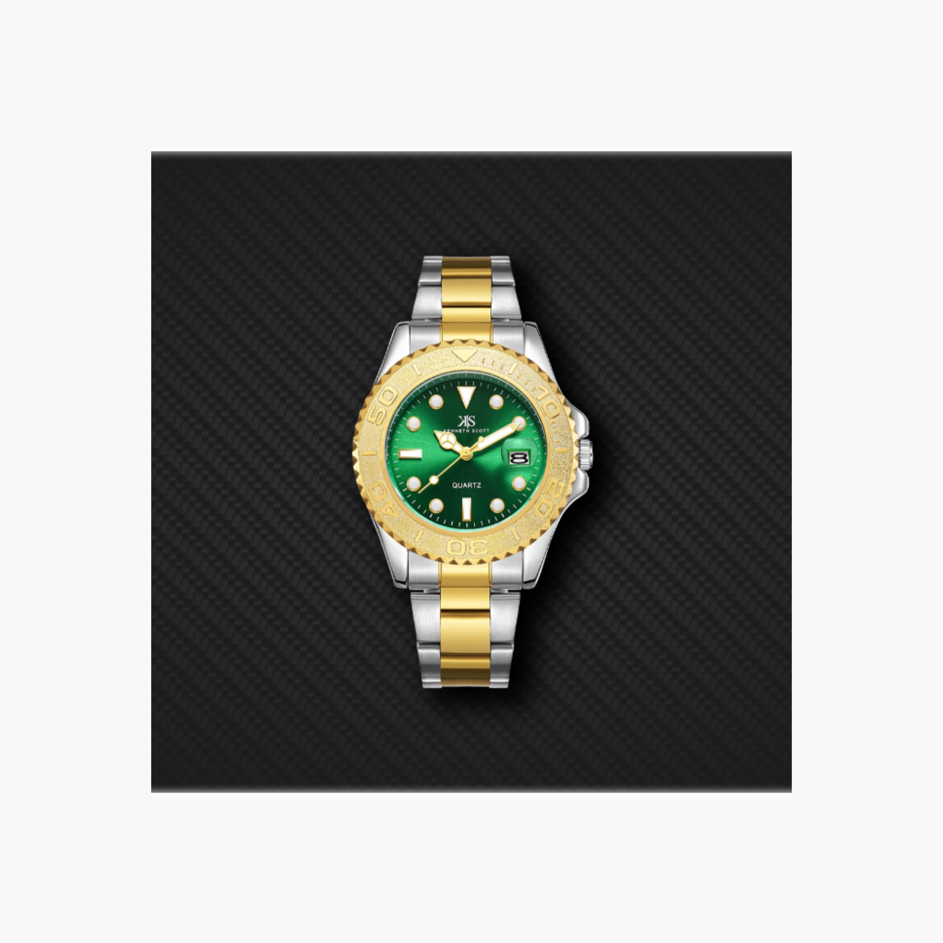 Kenneth Scott Men's Analog Green Dial Watch-men-watchesandjewellery-watches-image-2
