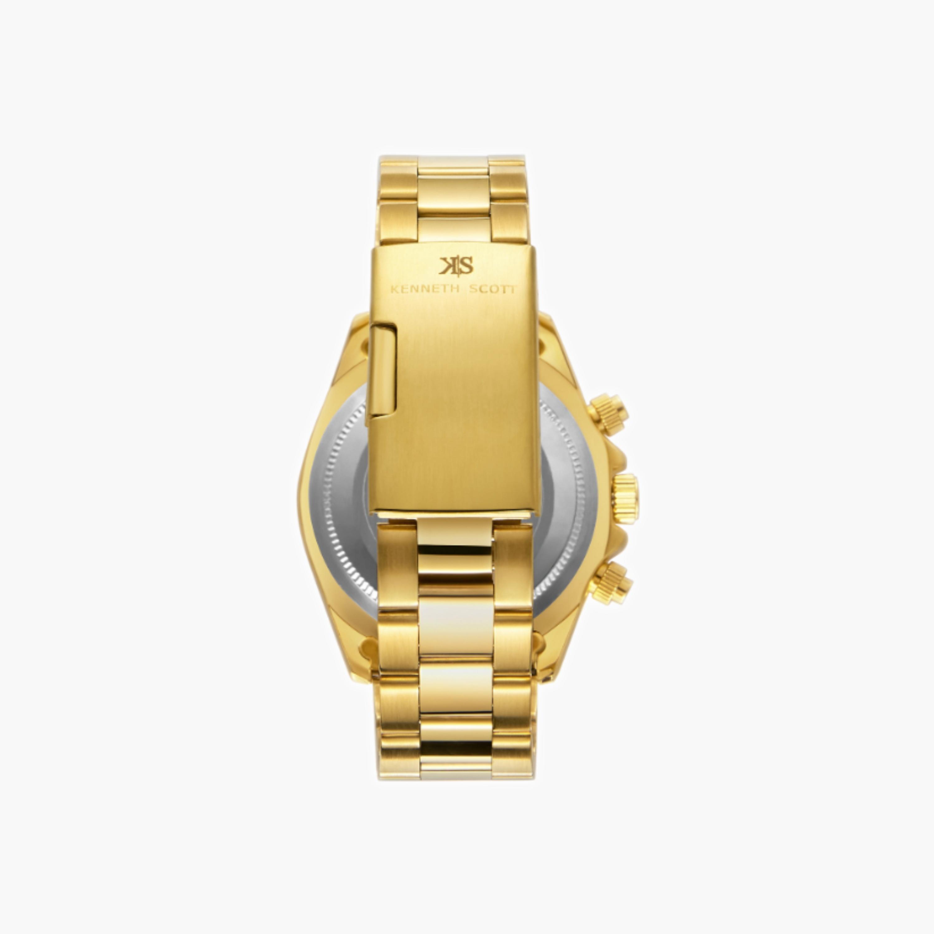 Kenneth Scott Men's Multi Function Champagne Dial Watch-men-watchesandjewellery-watches-image-3