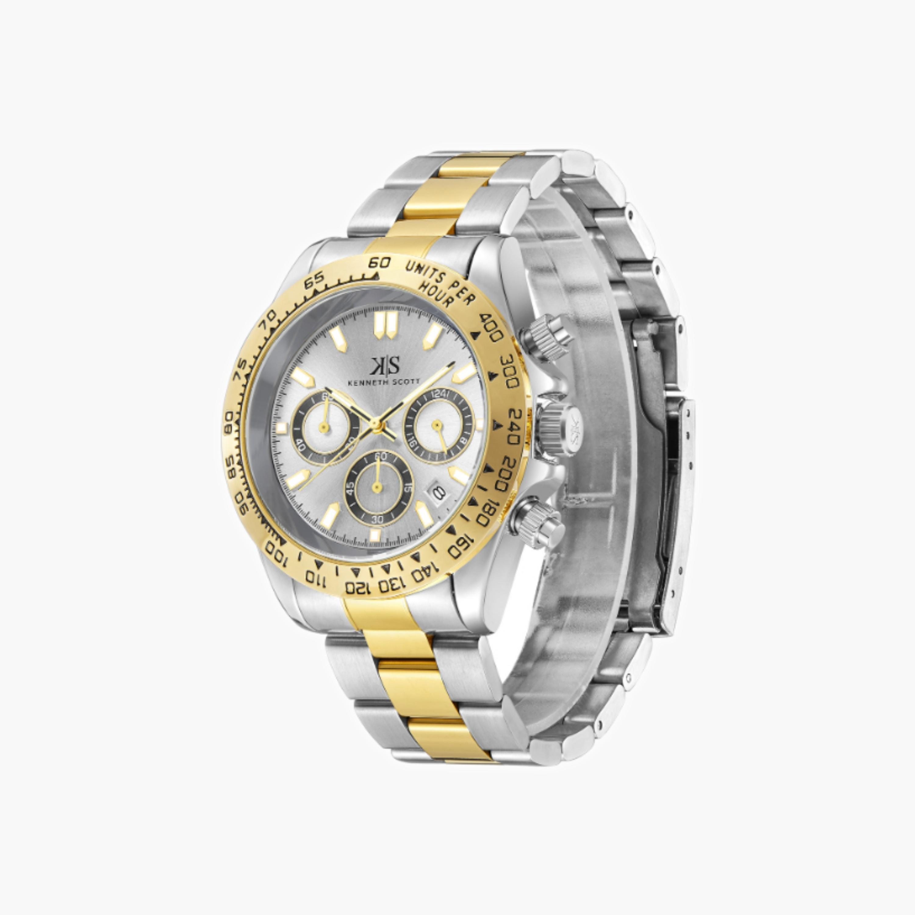 Kenneth Scott Men's Multi Function White Dial Watch-men-watchesandjewellery-watches-image-5