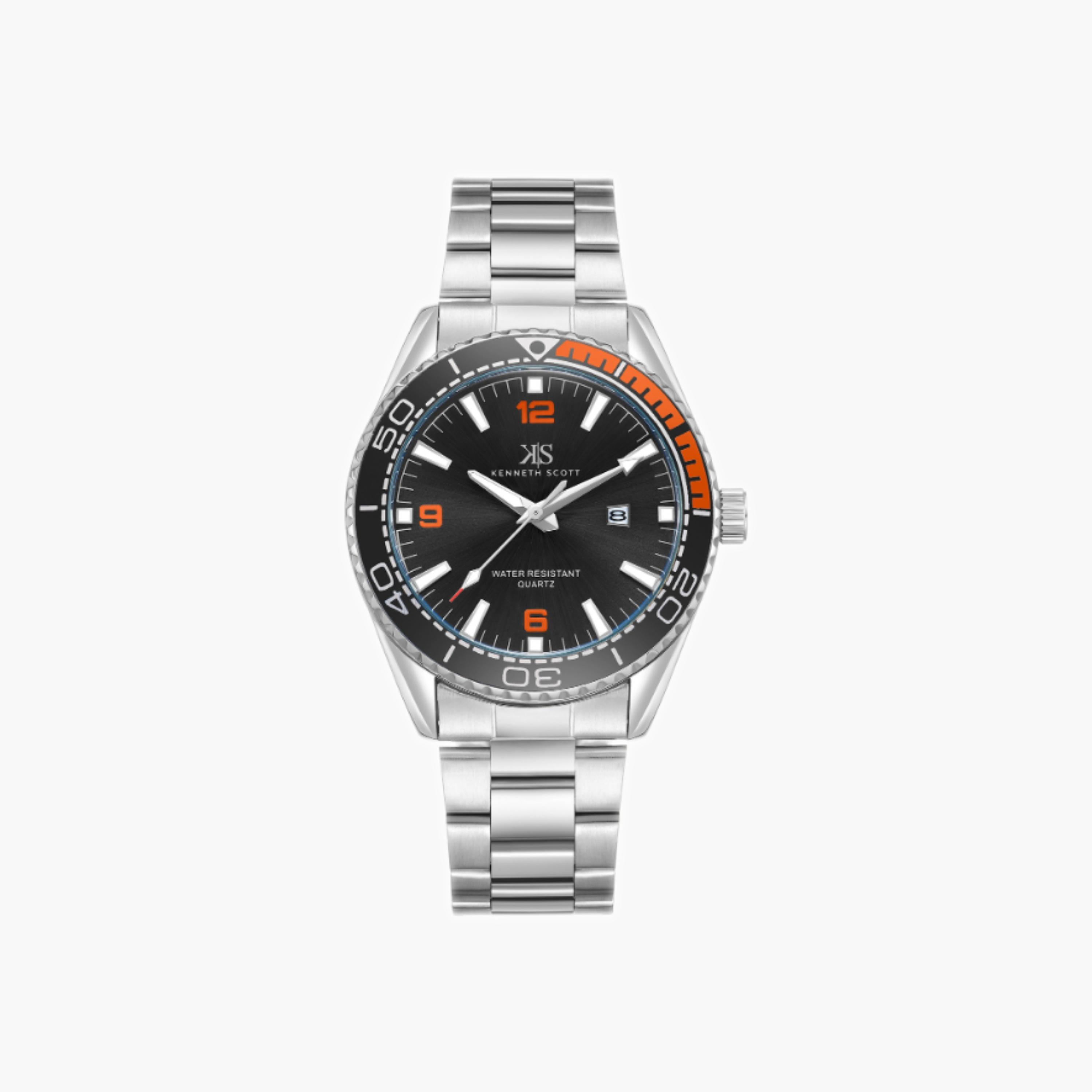Kenneth Scott Men's Analog Black Dial Watch-men-watchesandjewellery-watches-image-1