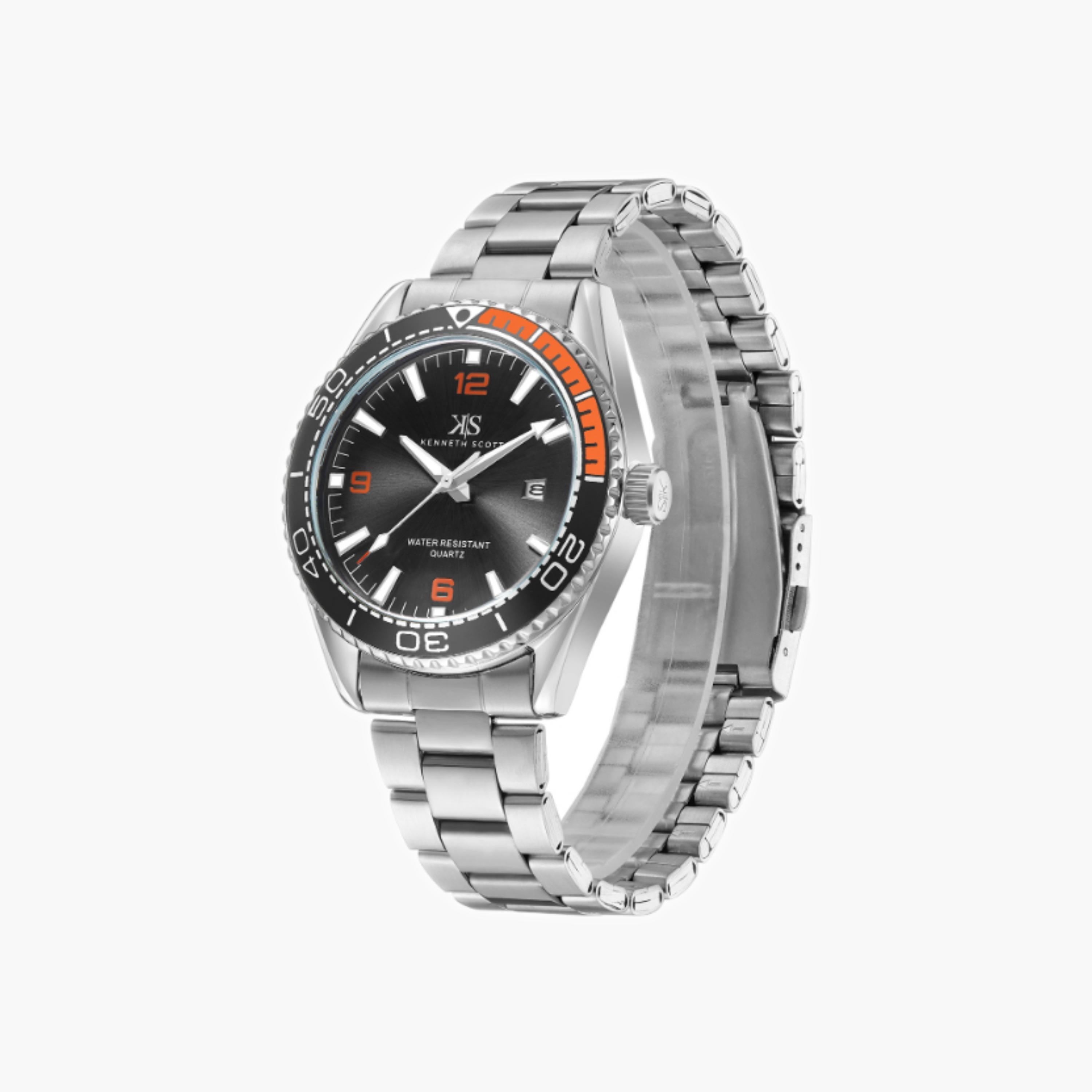 Kenneth Scott Men's Analog Black Dial Watch-men-watchesandjewellery-watches-image-2