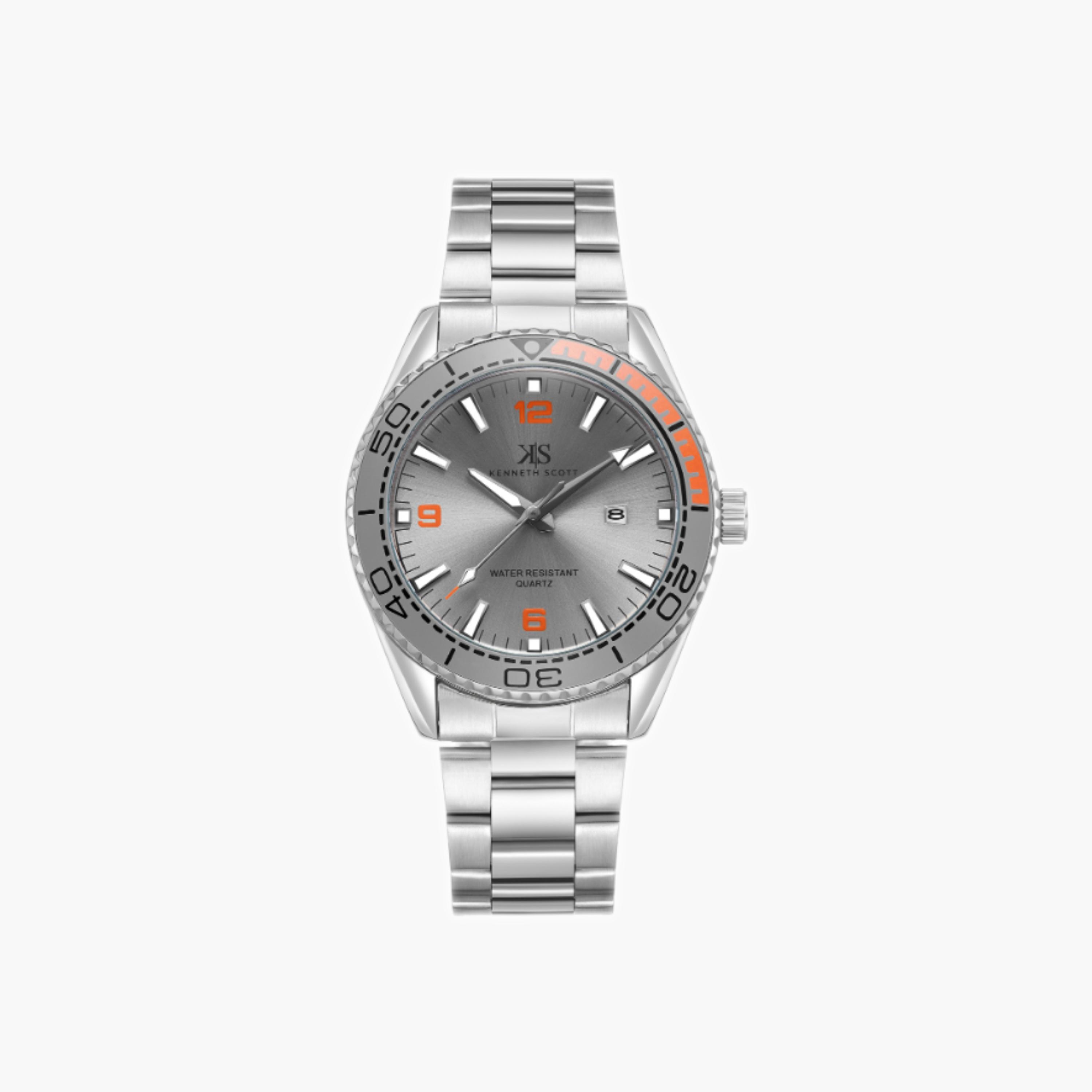 Kenneth Scott Men's Analog Silver Dial Watch-men-watchesandjewellery-watches-image-1