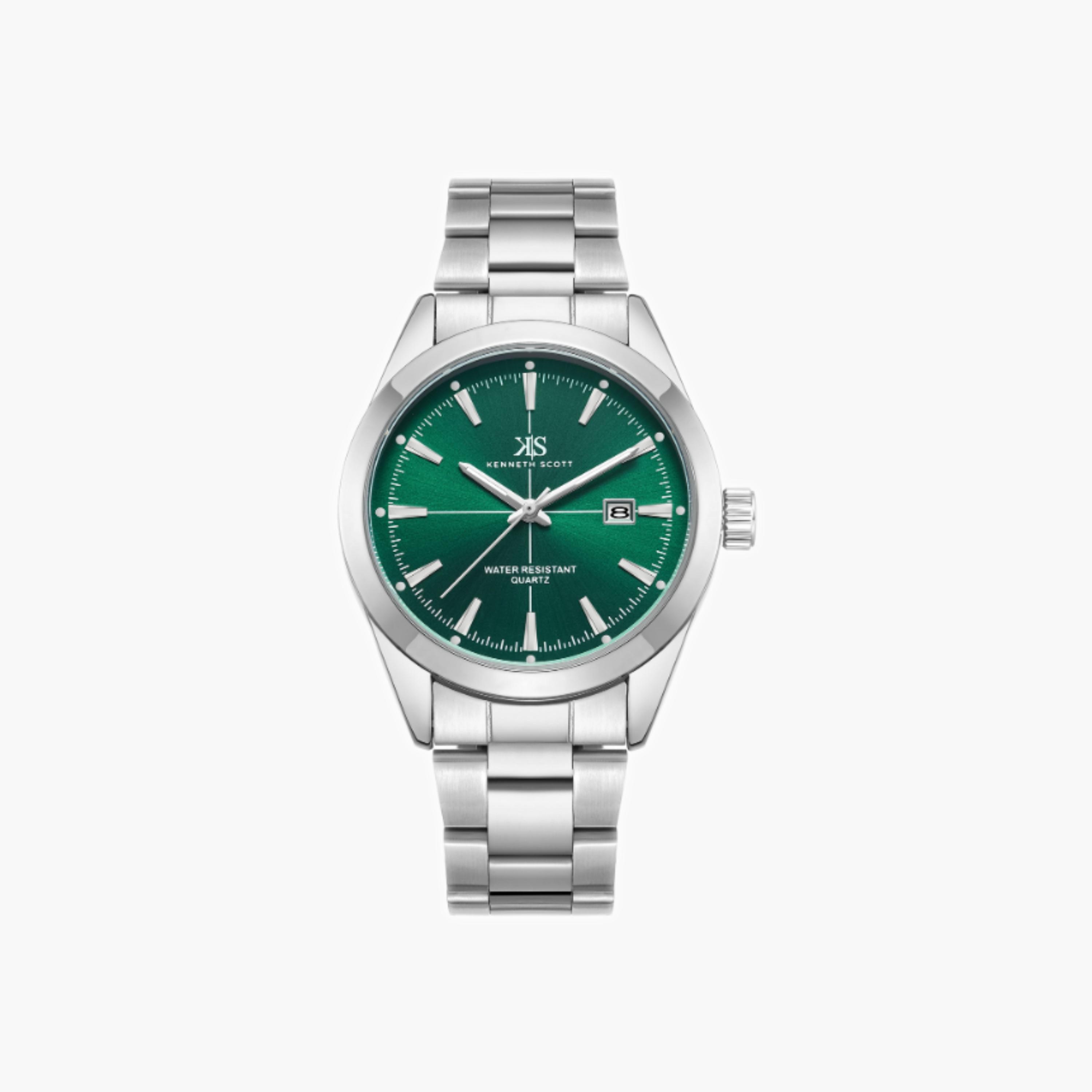 Kenneth Scott Men's Analog Green Dial Watch-men-watchesandjewellery-watches-image-1