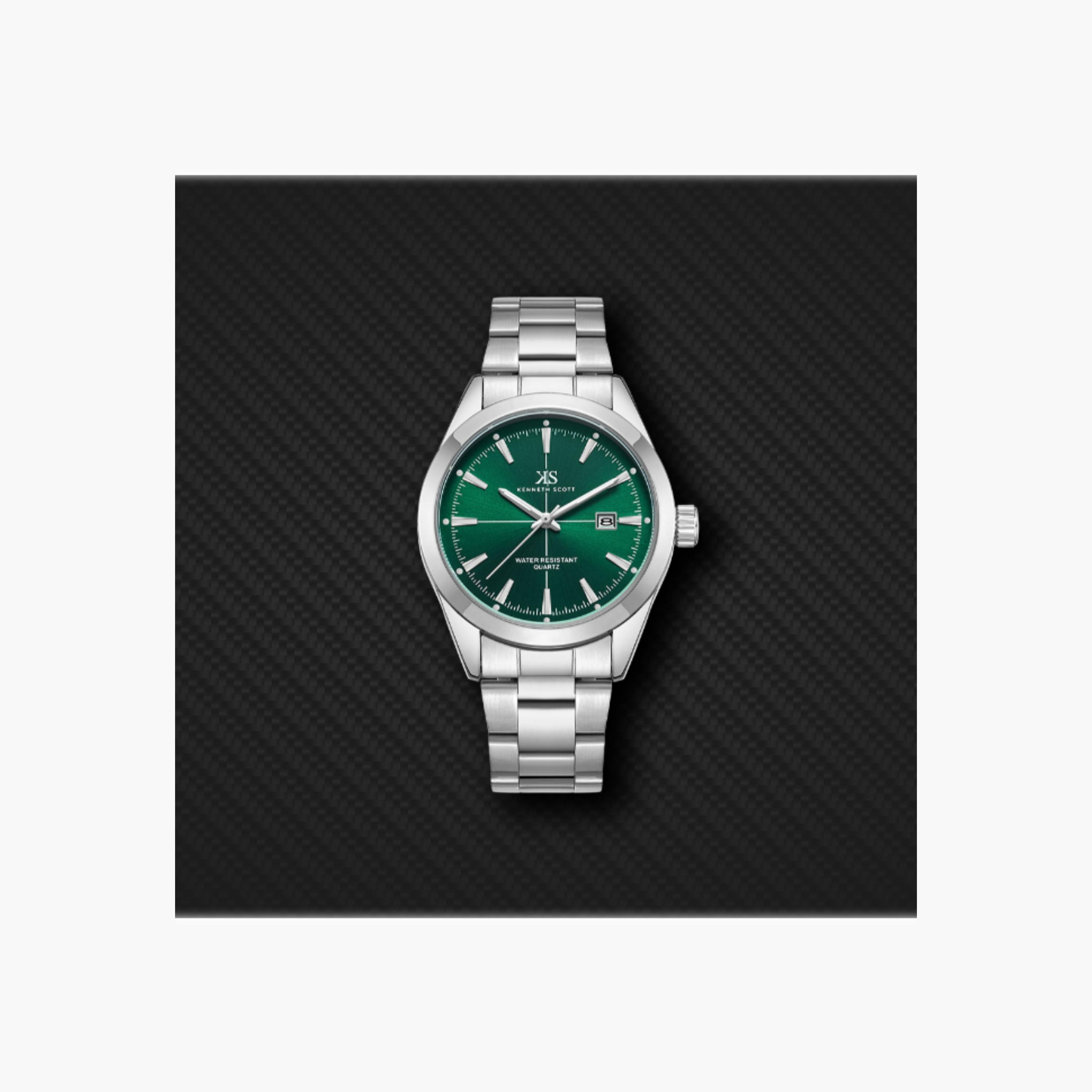 Kenneth Scott Men's Analog Green Dial Watch-men-watchesandjewellery-watches-image-2