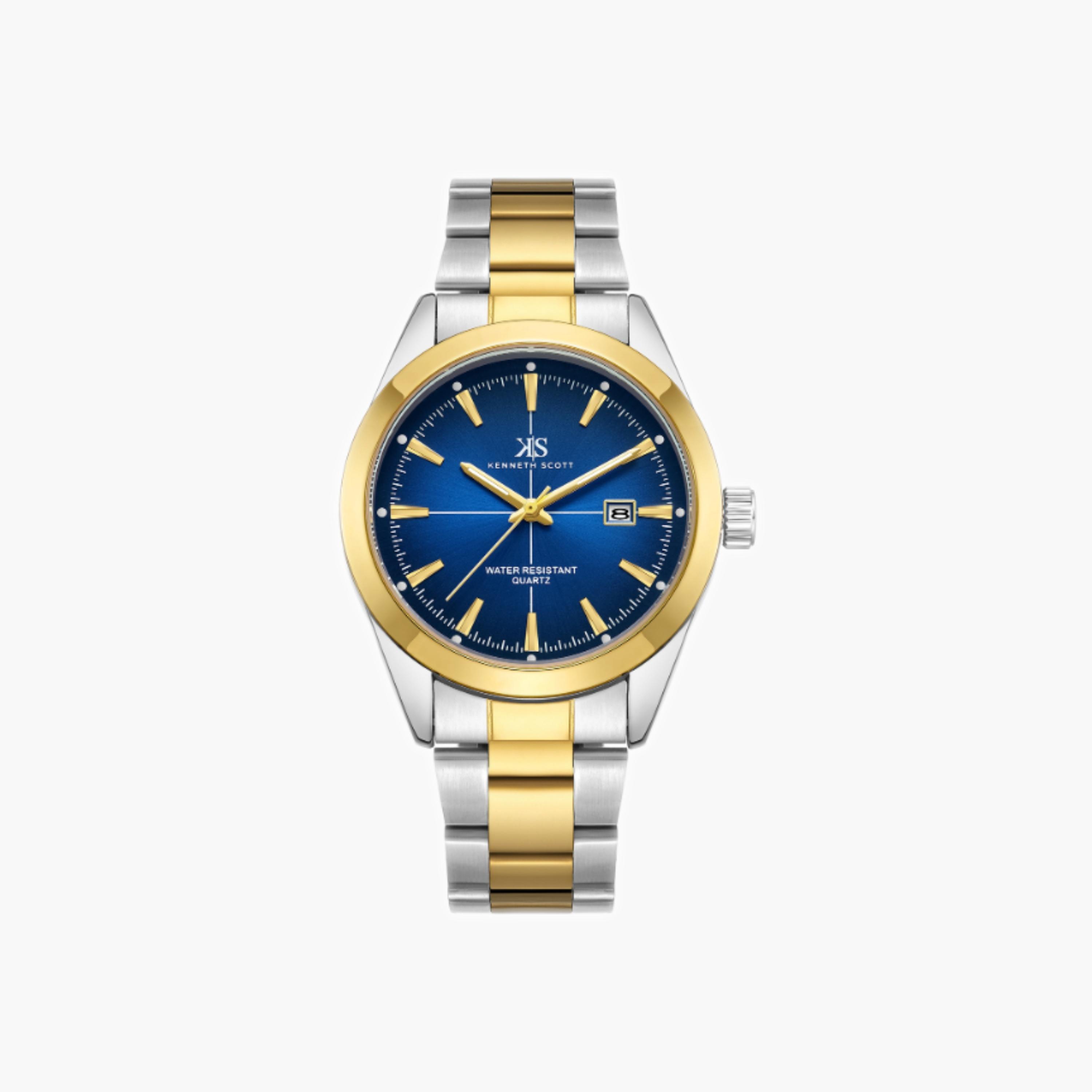 Kenneth Scott Men's Analog Dark Blue Dial Watch-men-watchesandjewellery-watches-image-1
