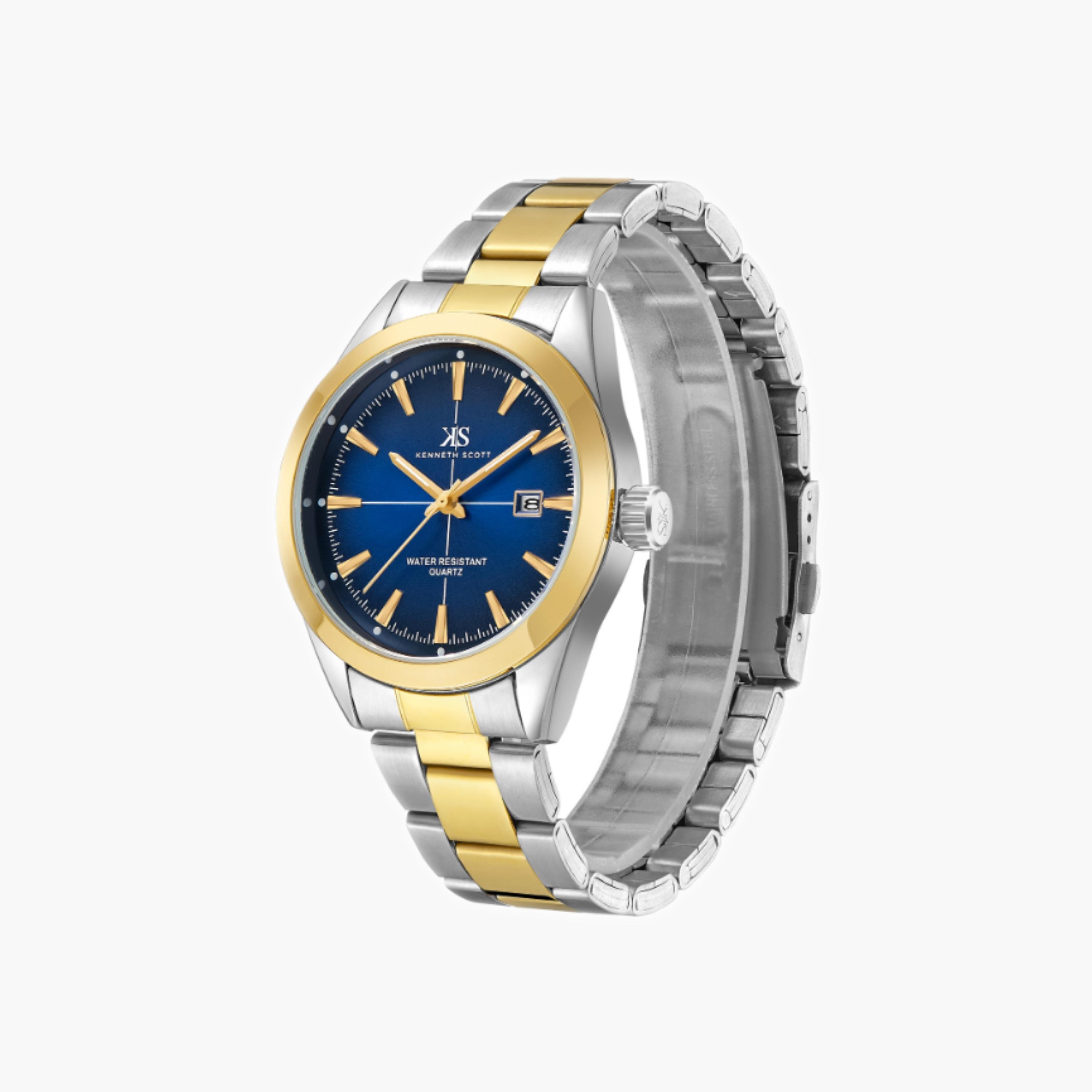 Kenneth Scott Men's Analog Dark Blue Dial Watch-men-watchesandjewellery-watches-image-4