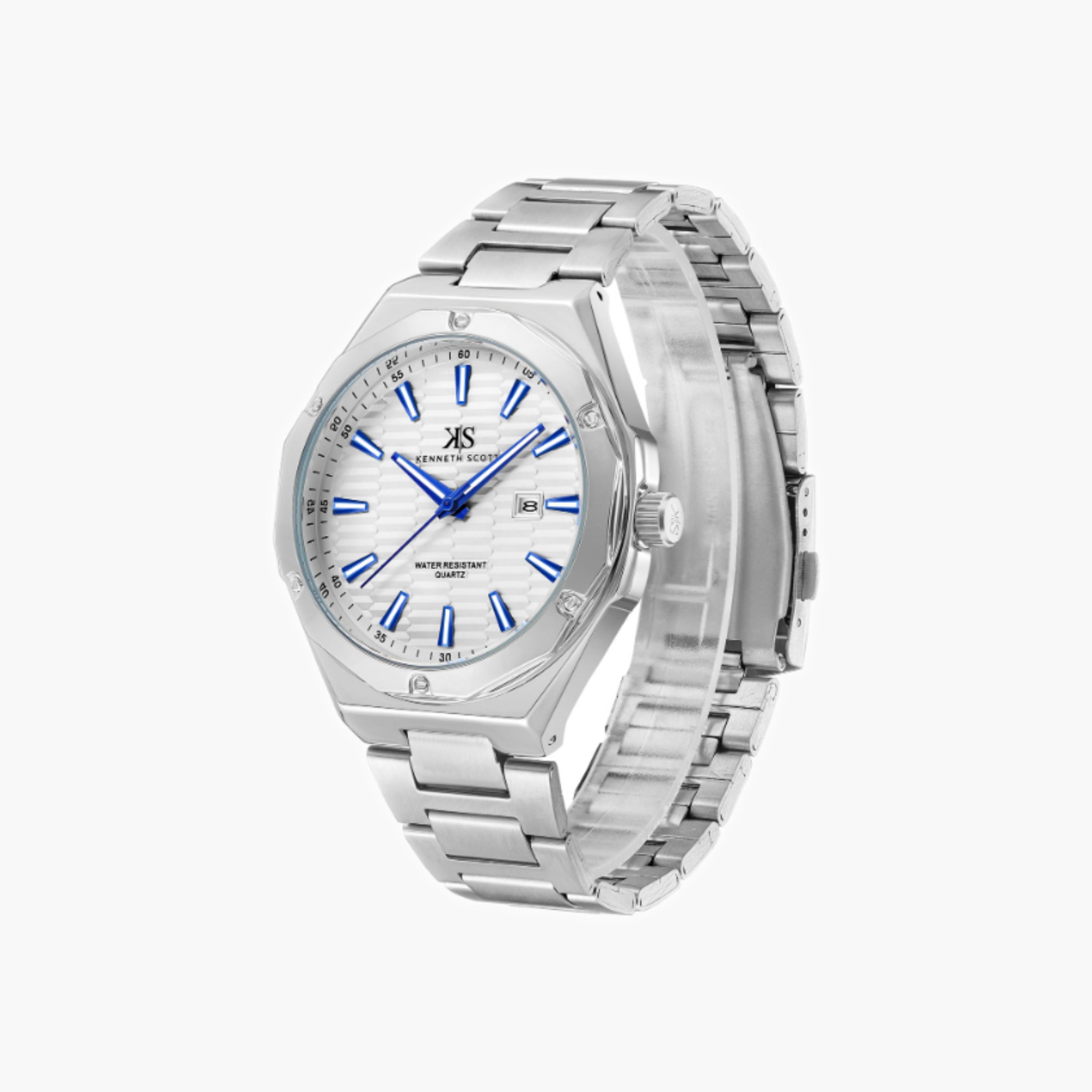 Kenneth Scott Men's Analog White Dial Watch-men-watchesandjewellery-watches-image-2