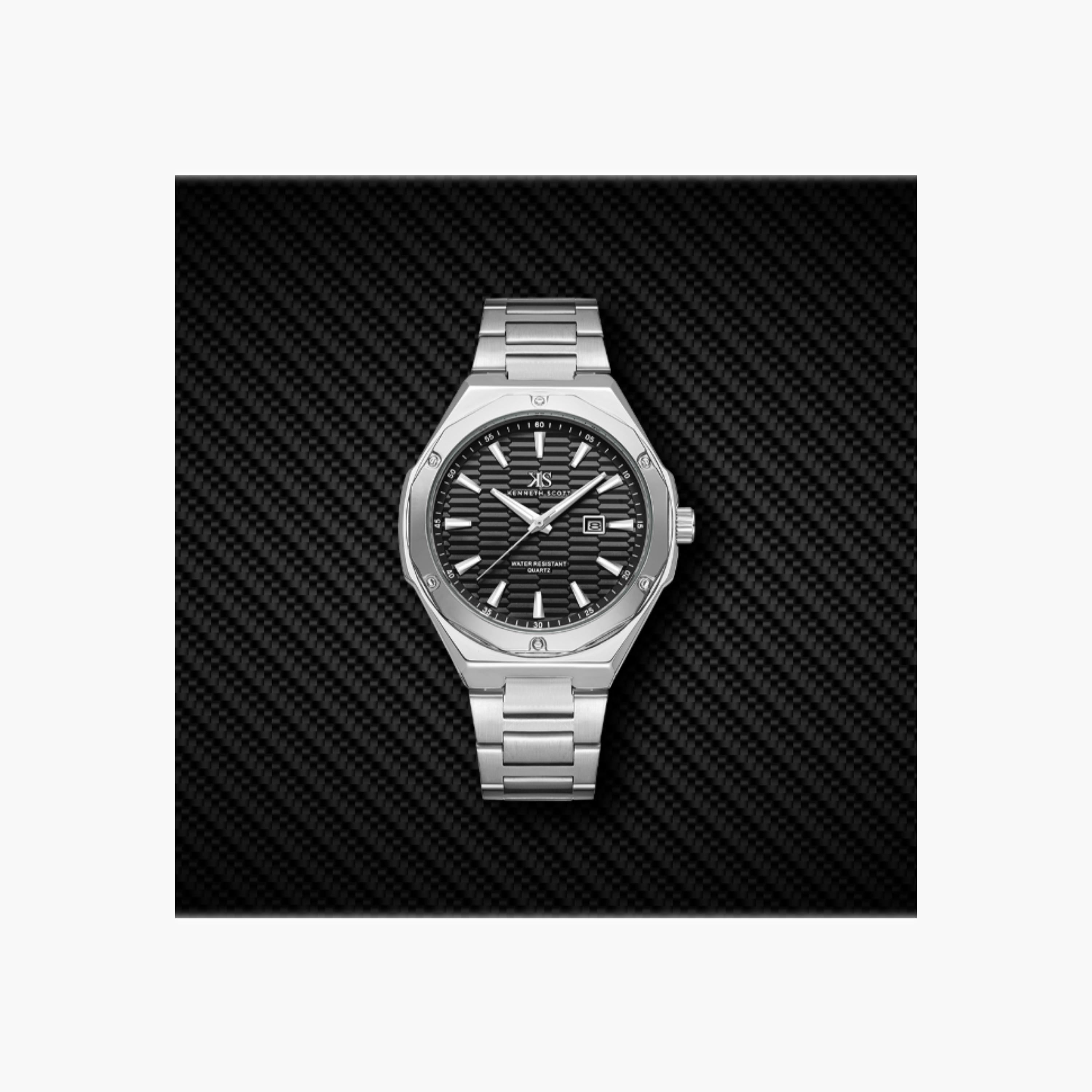 Kenneth Scott Men's Analog Black Dial Watch-men-watchesandjewellery-watches-image-4