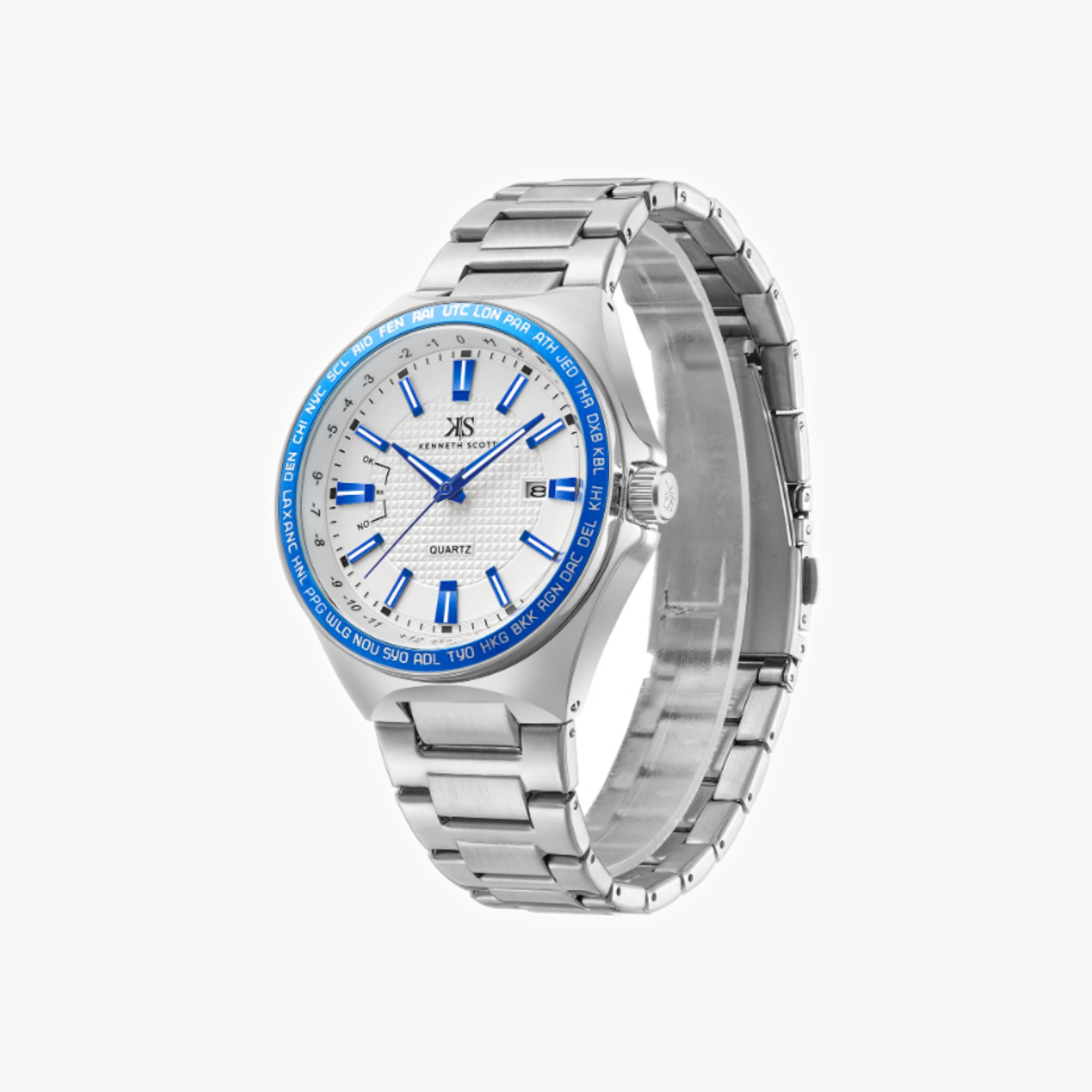 Kenneth Scott Men's Analog White Dial Watch-men-watchesandjewellery-watches-image-2