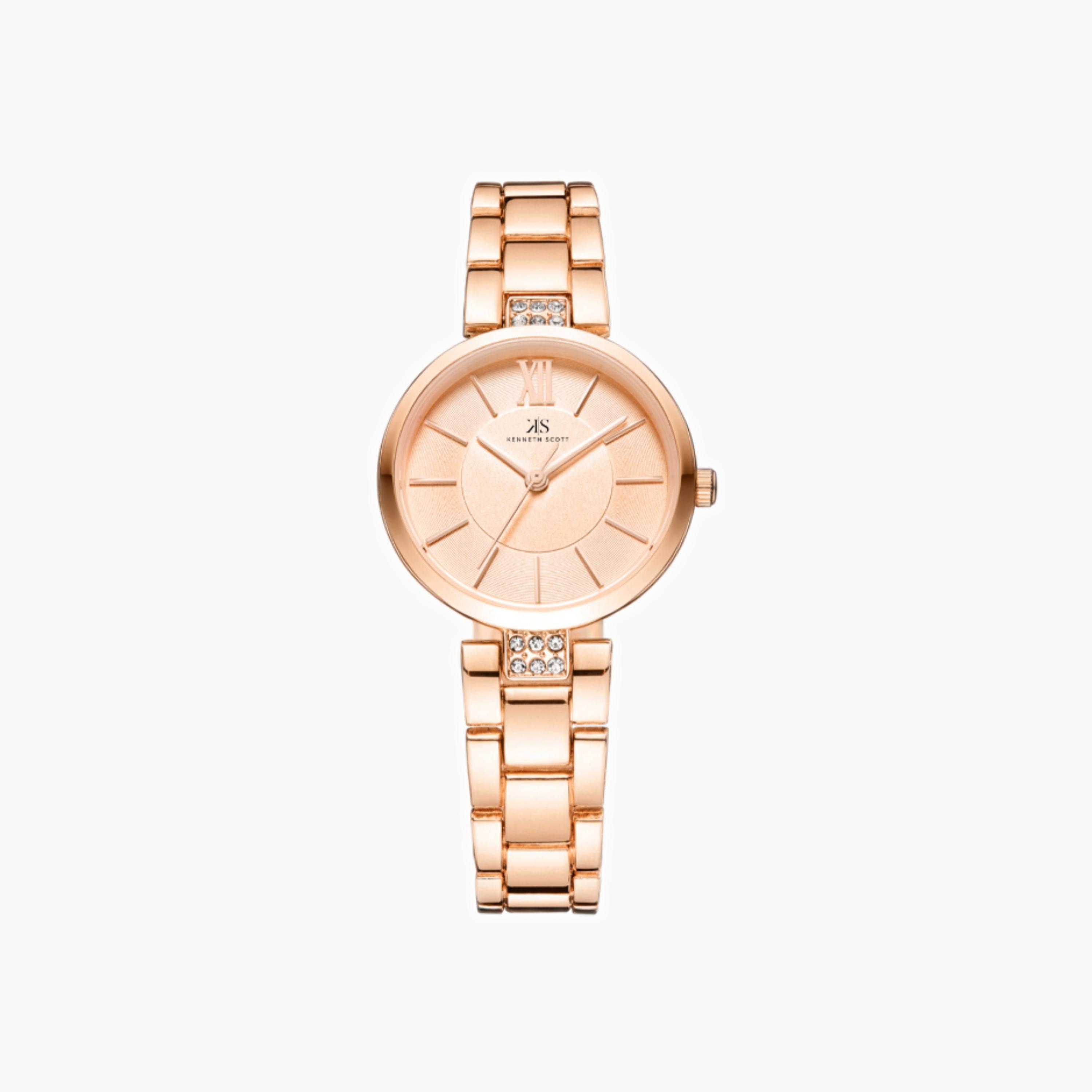 Kenneth Scott Women's Analog Rose Gold Dial Watch-women-watchesandjewellery-watches-image-1