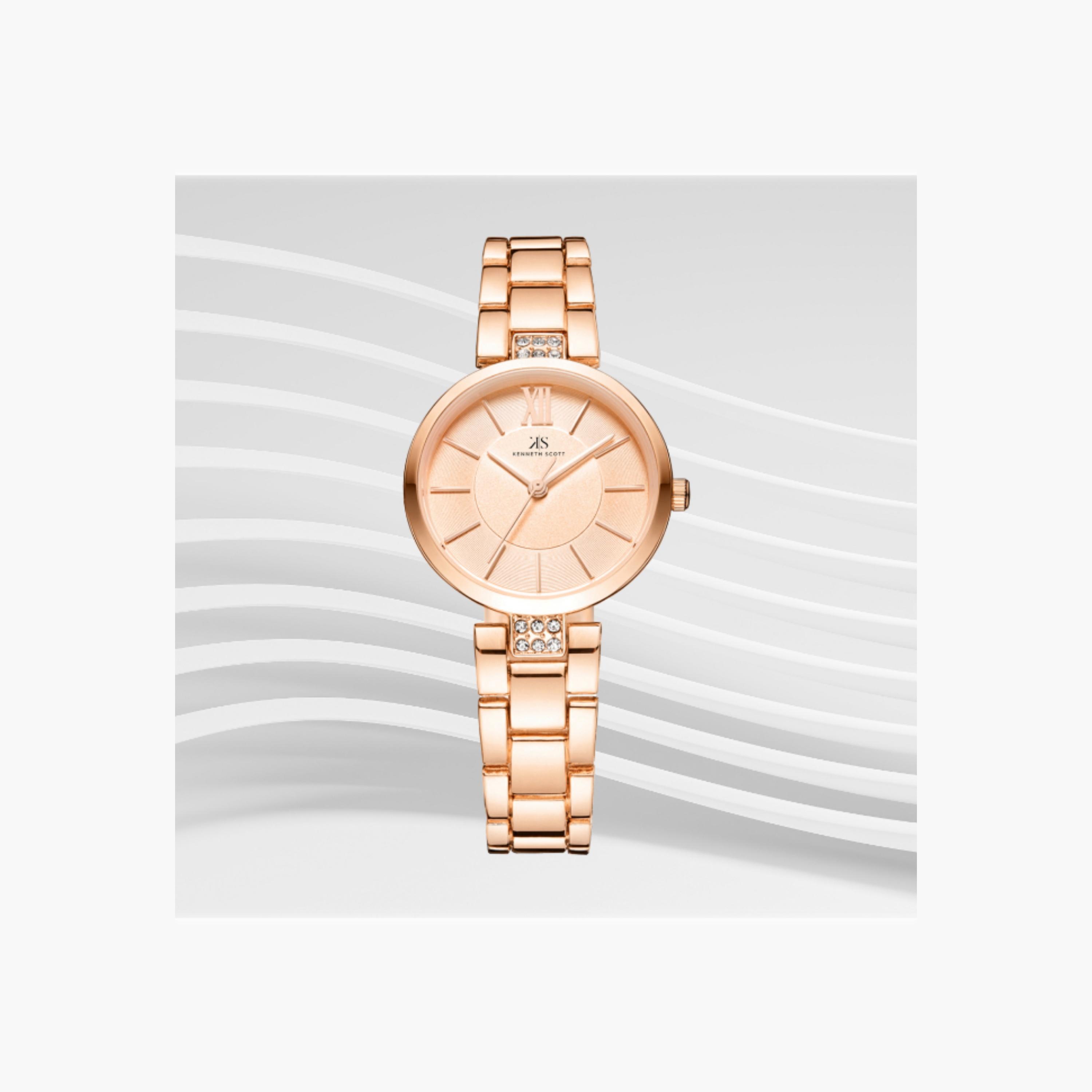 Kenneth Scott Women's Analog Rose Gold Dial Watch-women-watchesandjewellery-watches-image-2