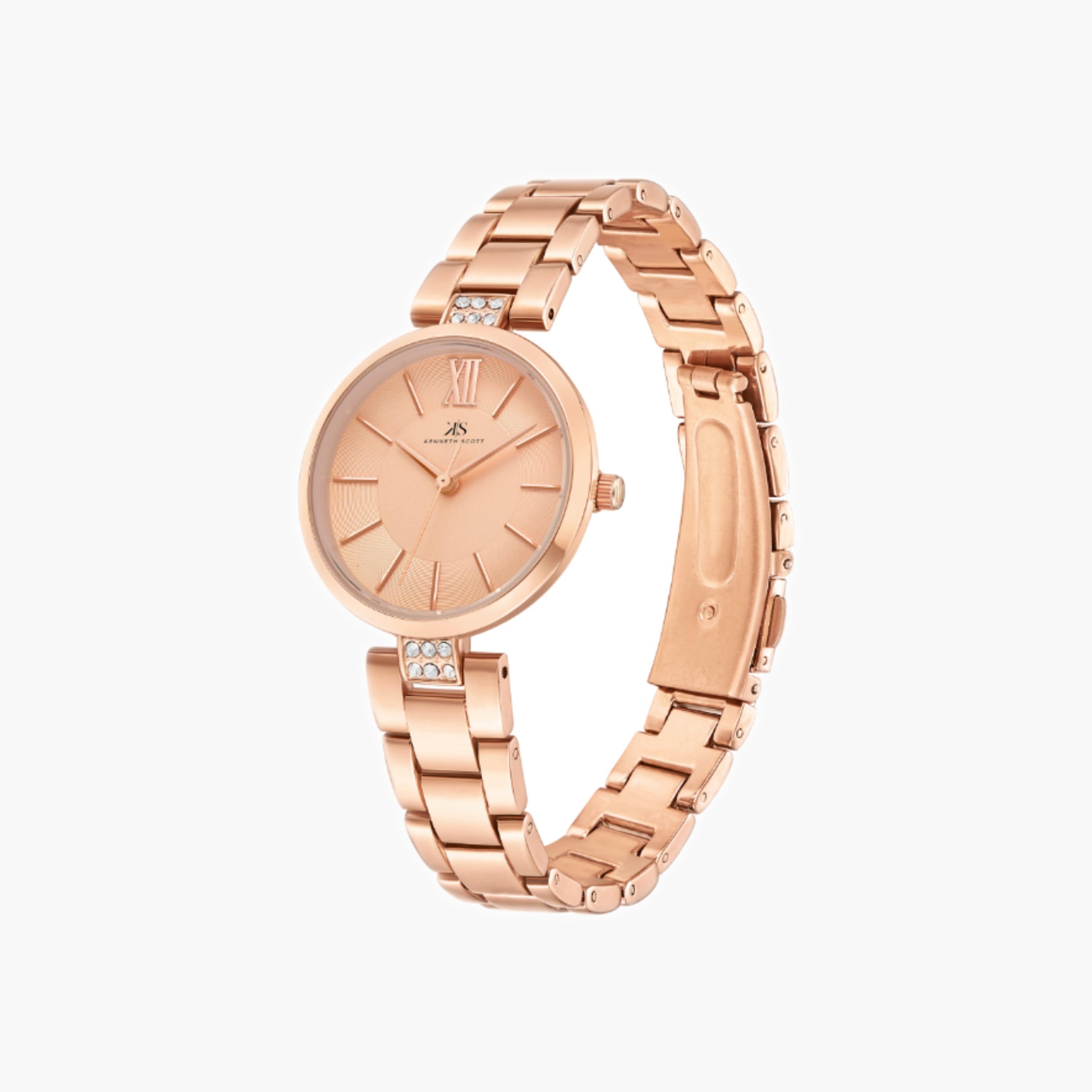 Kenneth Scott Women's Analog Rose Gold Dial Watch-women-watchesandjewellery-watches-image-4
