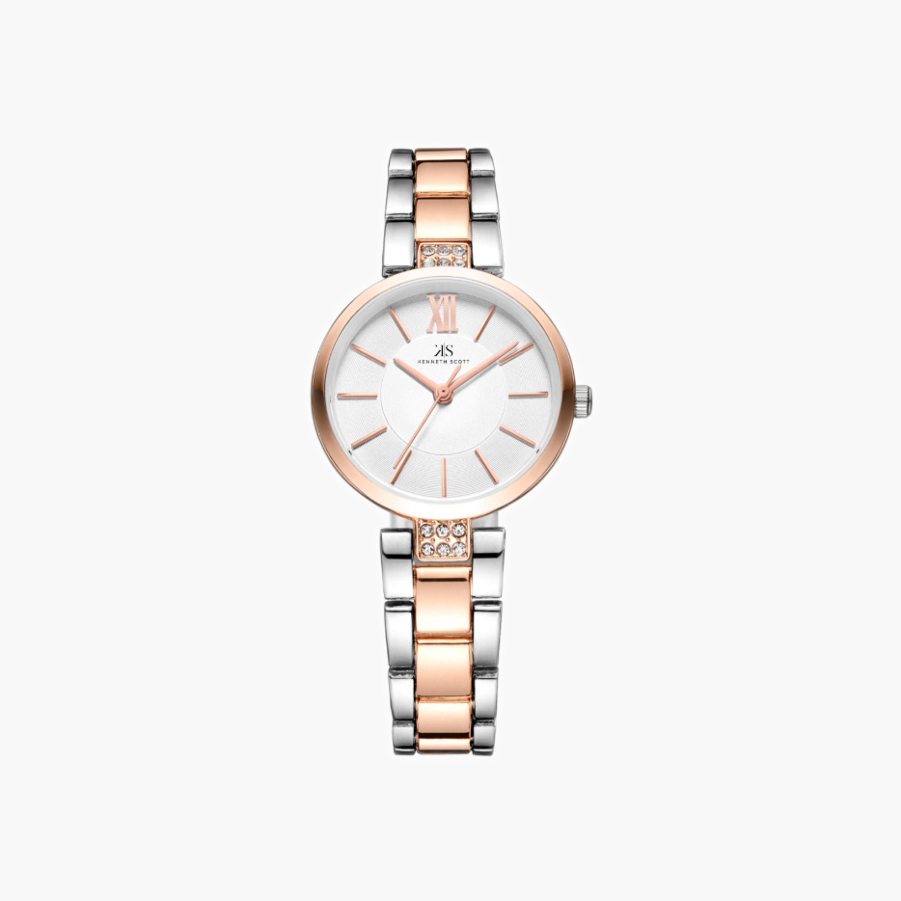 Kenneth Scott Women's Analog White Dial Watch-women-watchesandjewellery-watches-image-1