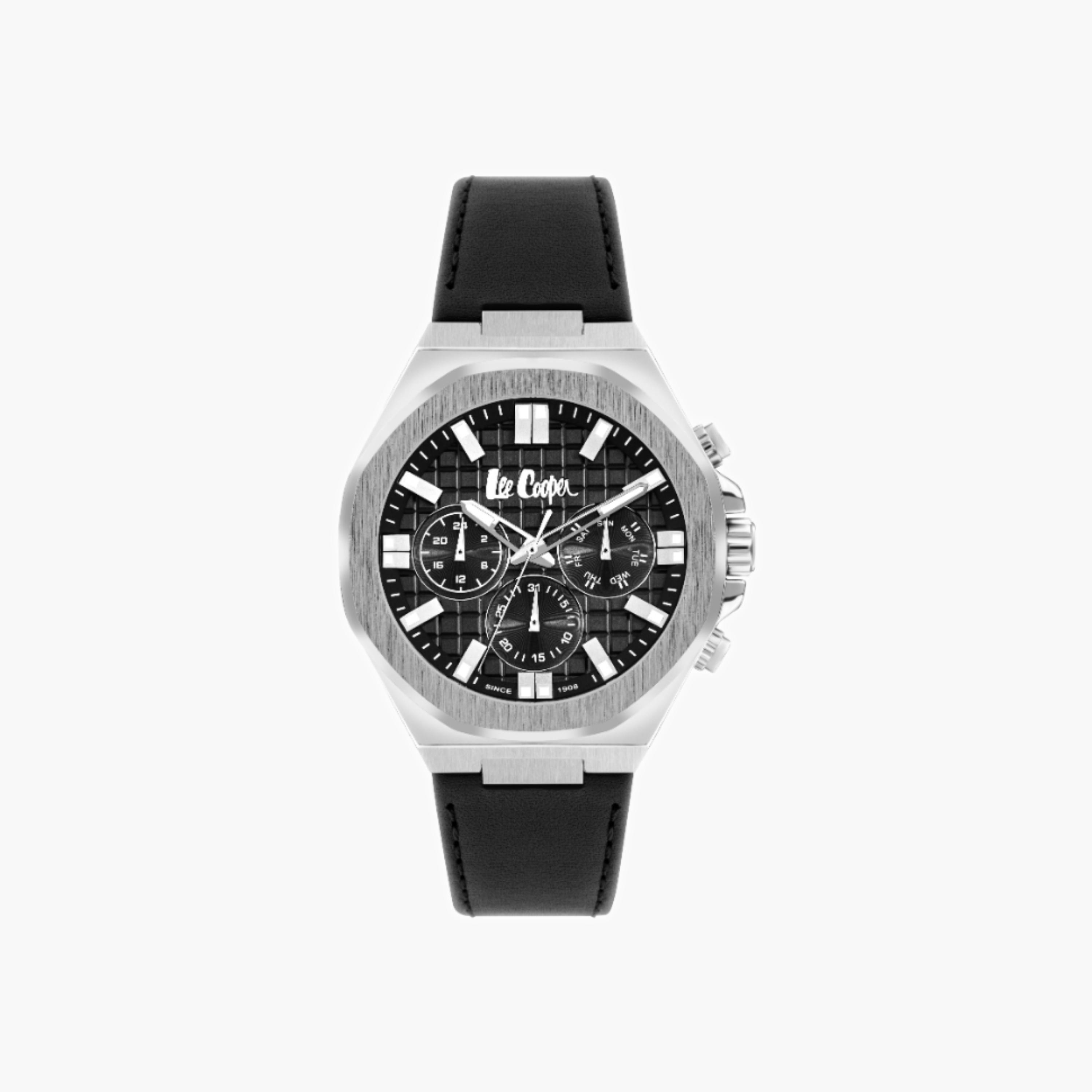 Lee Cooper Men's Multi Function Black Dial Watch-men-watchesandjewellery-watches-image-1