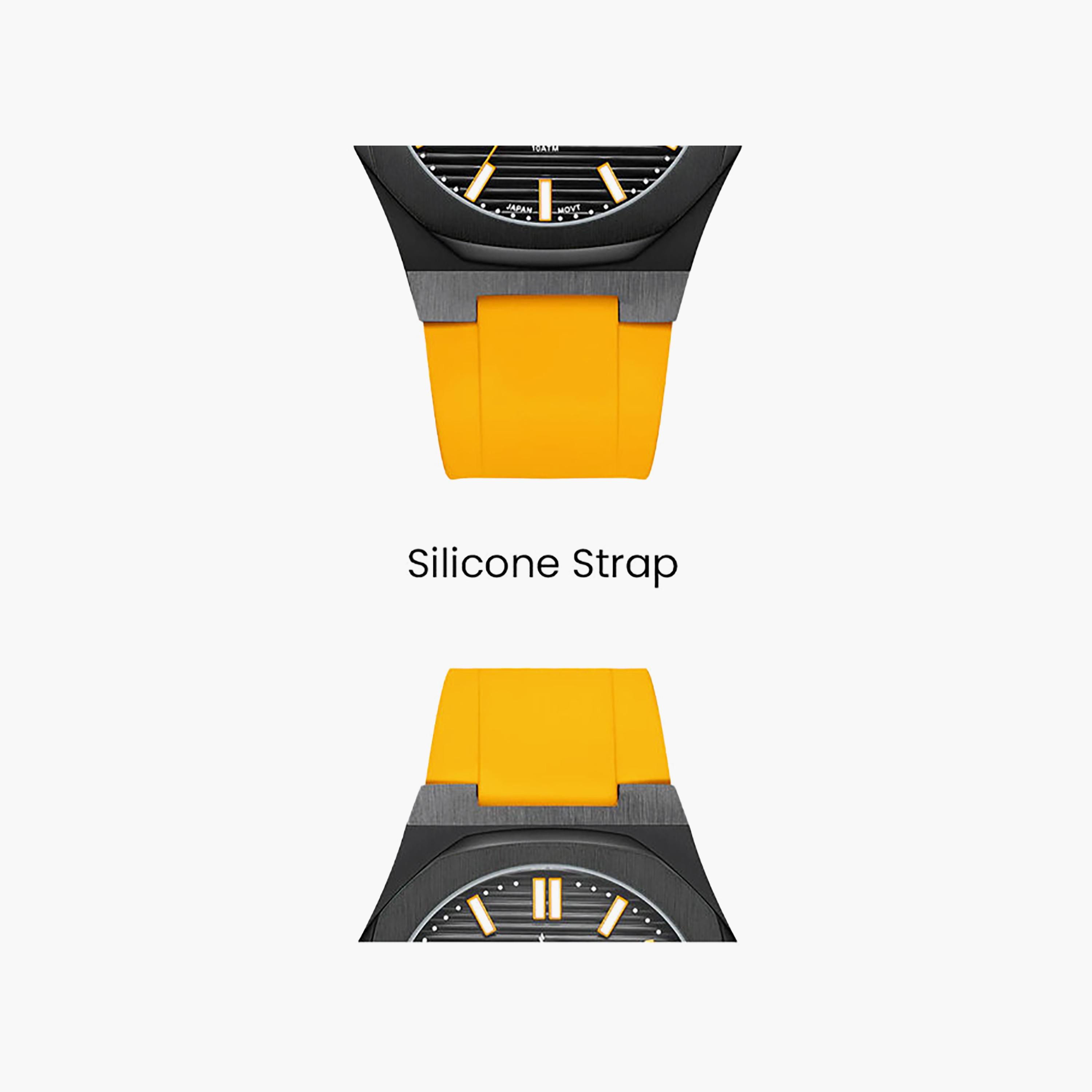 Tornado Men's 40MM Yellow Analog Silicone Watch | T22002-BSYB-men-watchesandjewellery-watches-image-6