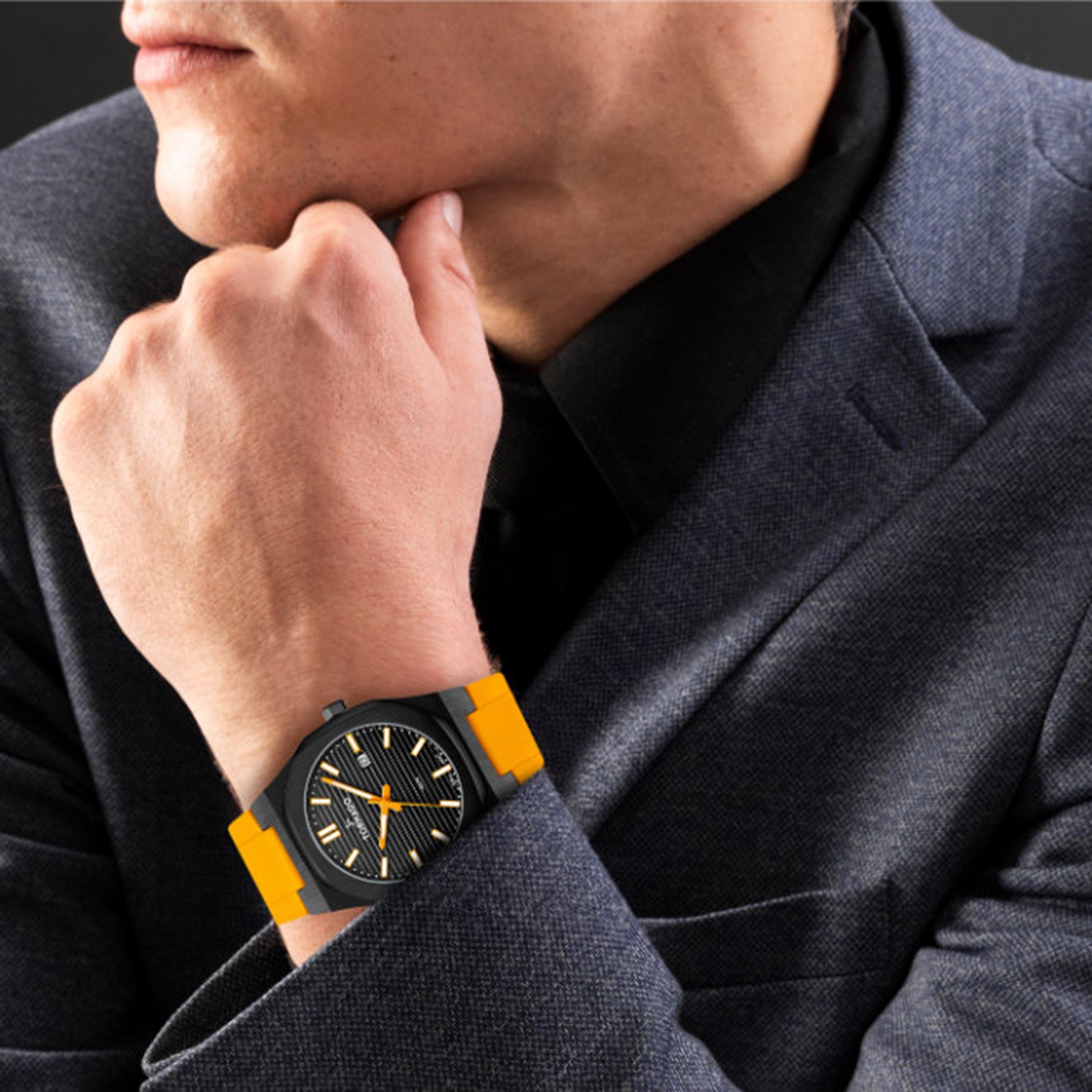 Tornado Men's 40MM Yellow Analog Silicone Watch | T22002-BSYB-men-watchesandjewellery-watches-image-8