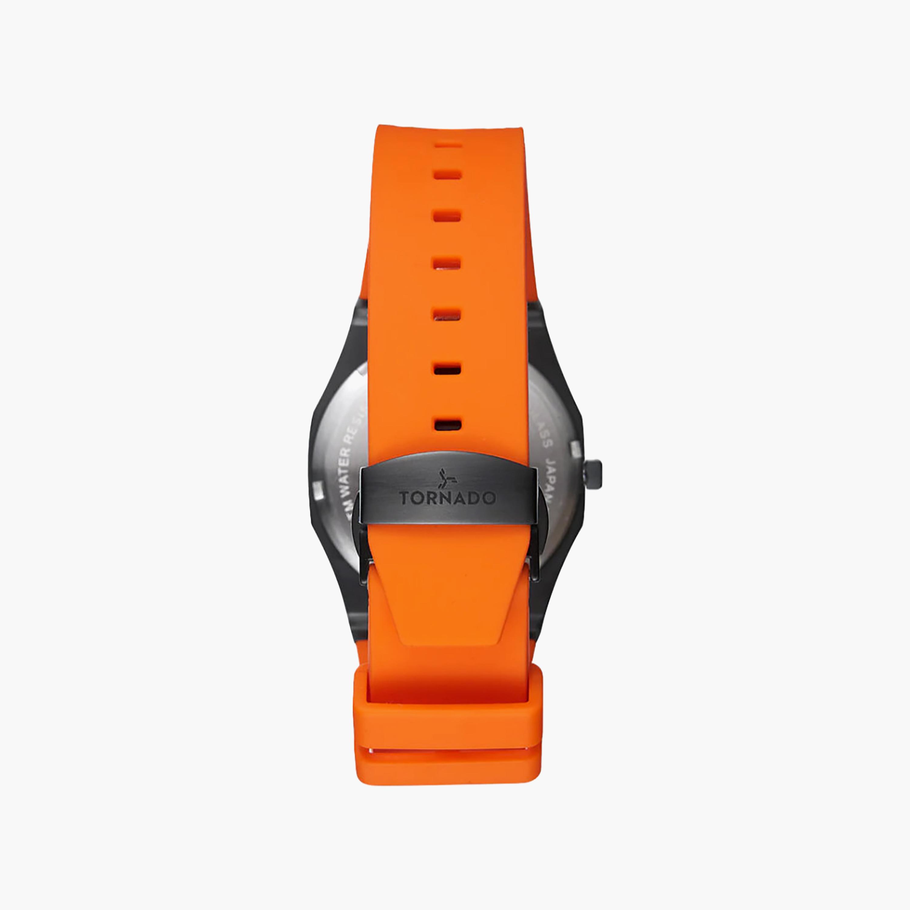 Tornado Men's 40MM Orange Analog Silicone Watch | T22002-BSOB-men-watchesandjewellery-watches-image-3