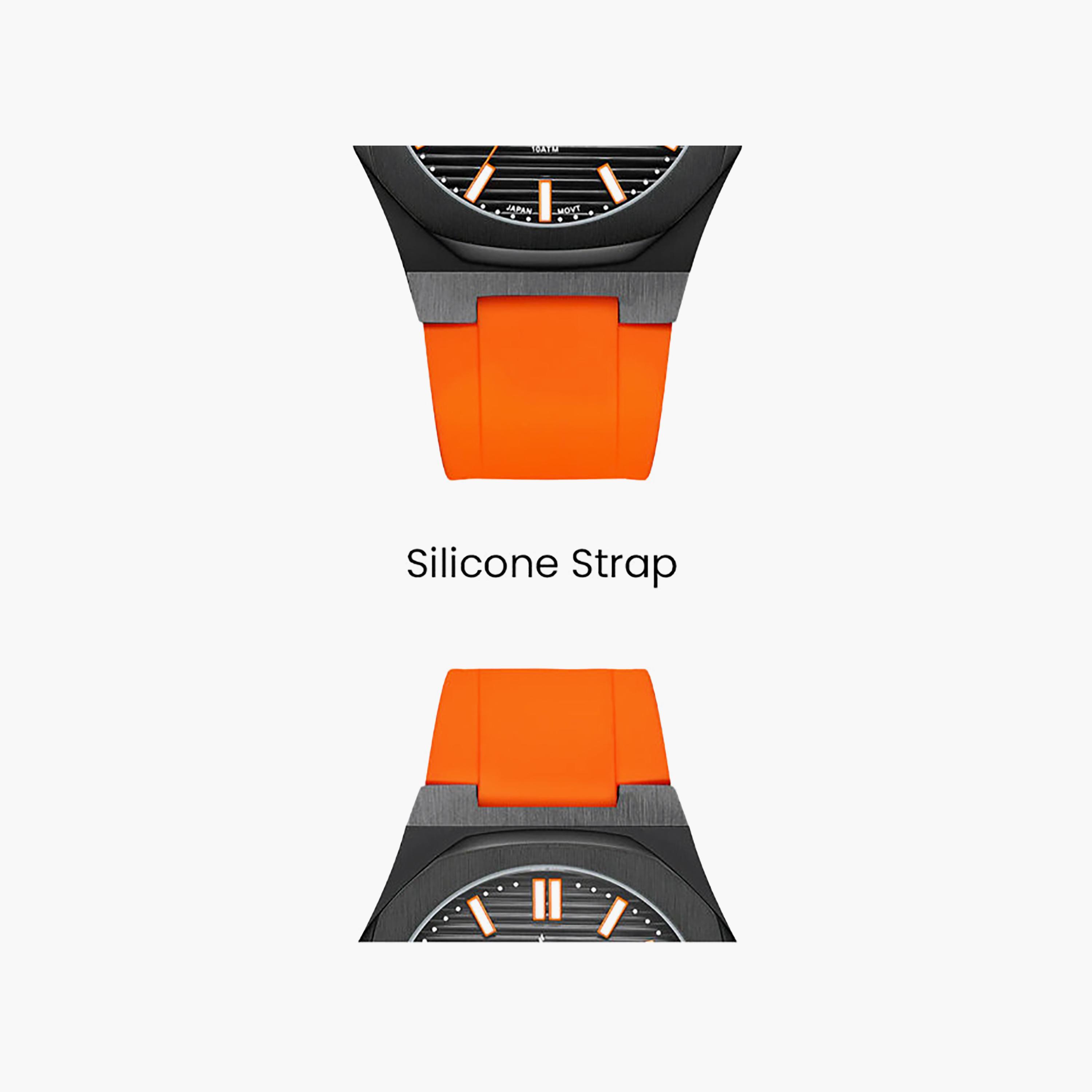 Tornado Men's 40MM Orange Analog Silicone Watch | T22002-BSOB-men-watchesandjewellery-watches-image-5