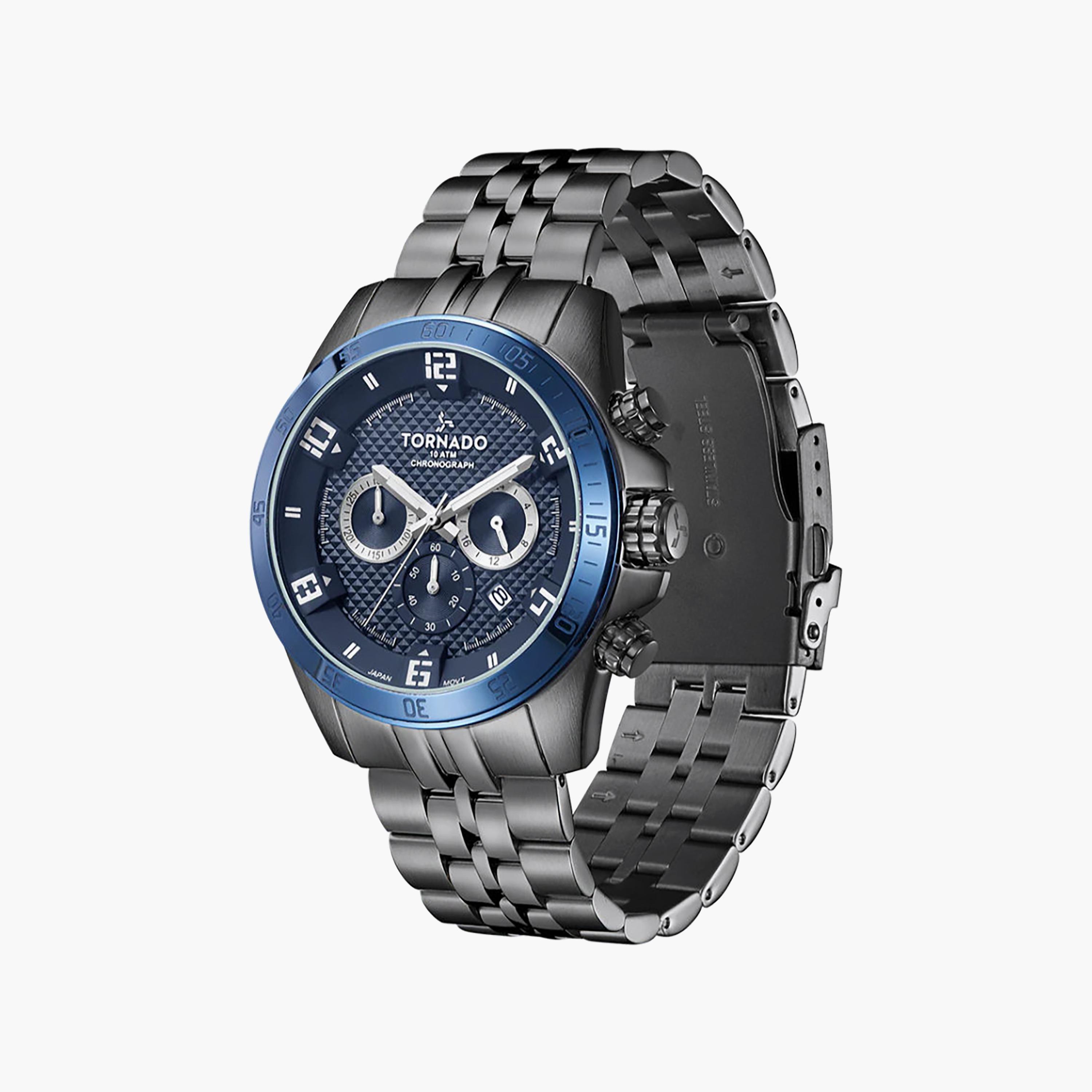 Tornado Men's 46MM Grey Chronograph Stainless Steel Watch | T3149B-XBXL-men-watchesandjewellery-watches-image-2