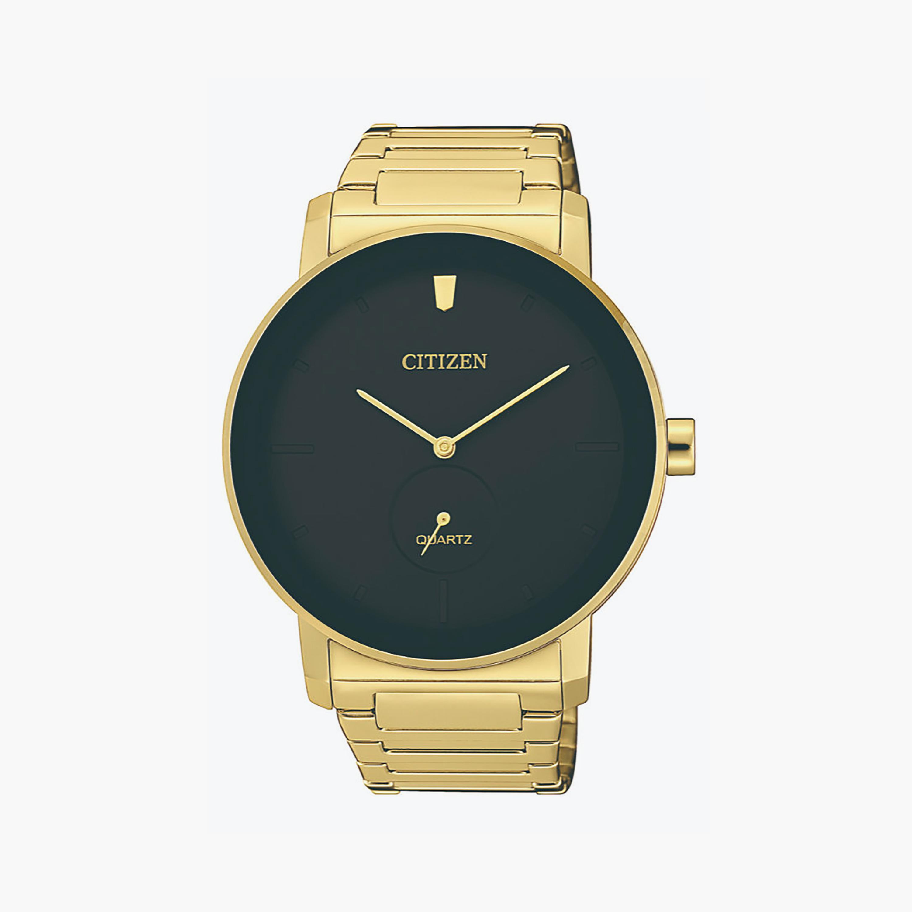 ساعة سيتيزن رجالية سوداء تناظرية من الفولاذ المقاوم للصدأ، مقاس 42 مم | BE9182-57E-men-watchesandjewellery-watches-image-1