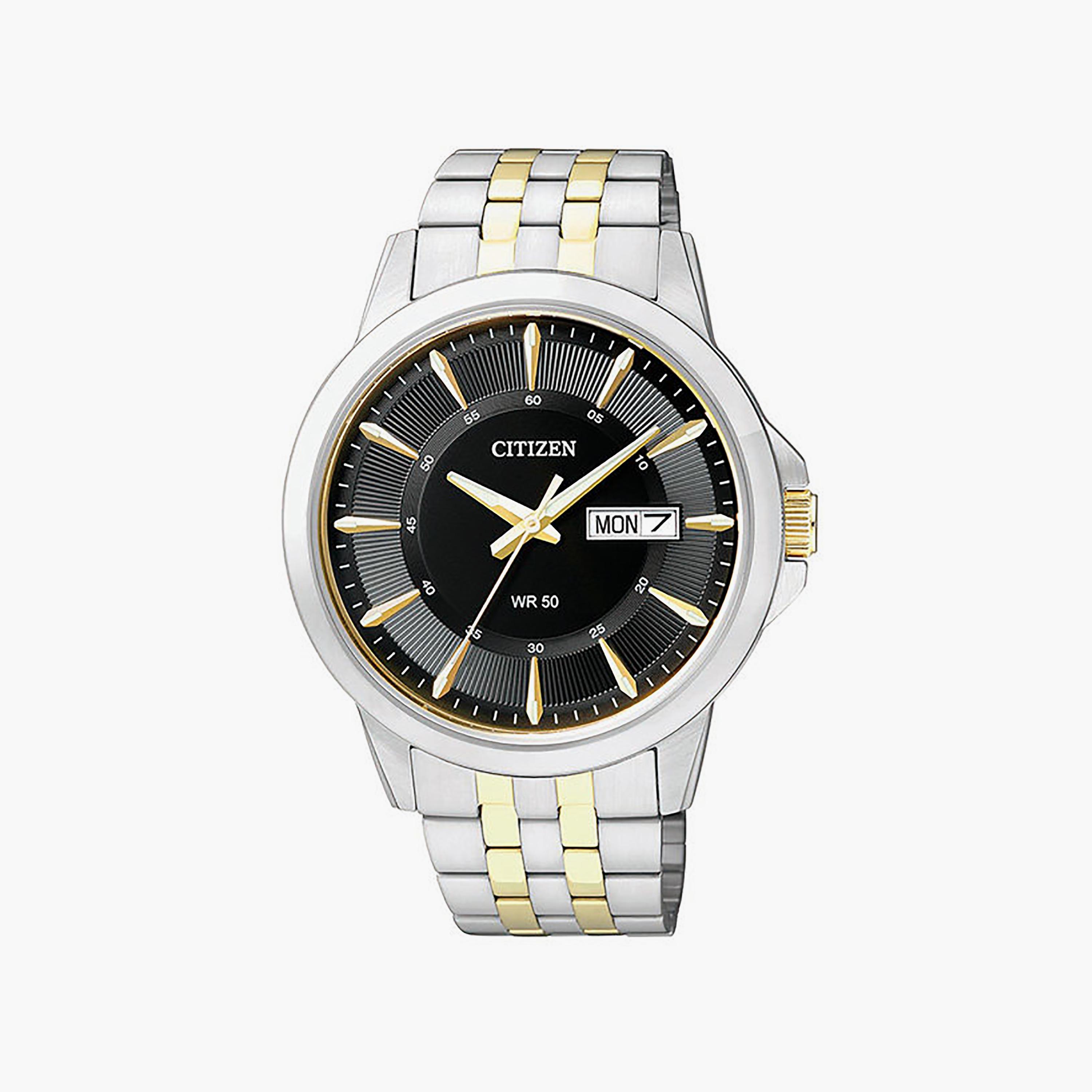 Citizen Men's 41MM Black Analog Stainless Steel Watch | BF2018-52E-men-watchesandjewellery-watches-image-1