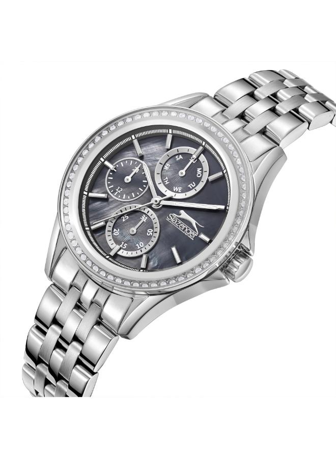 ساعة سلازنجر النسائية متعددة الوظائف بمينا أسود | SL.9.2392.4.01-women-watchesandjewellery-watches-image-2