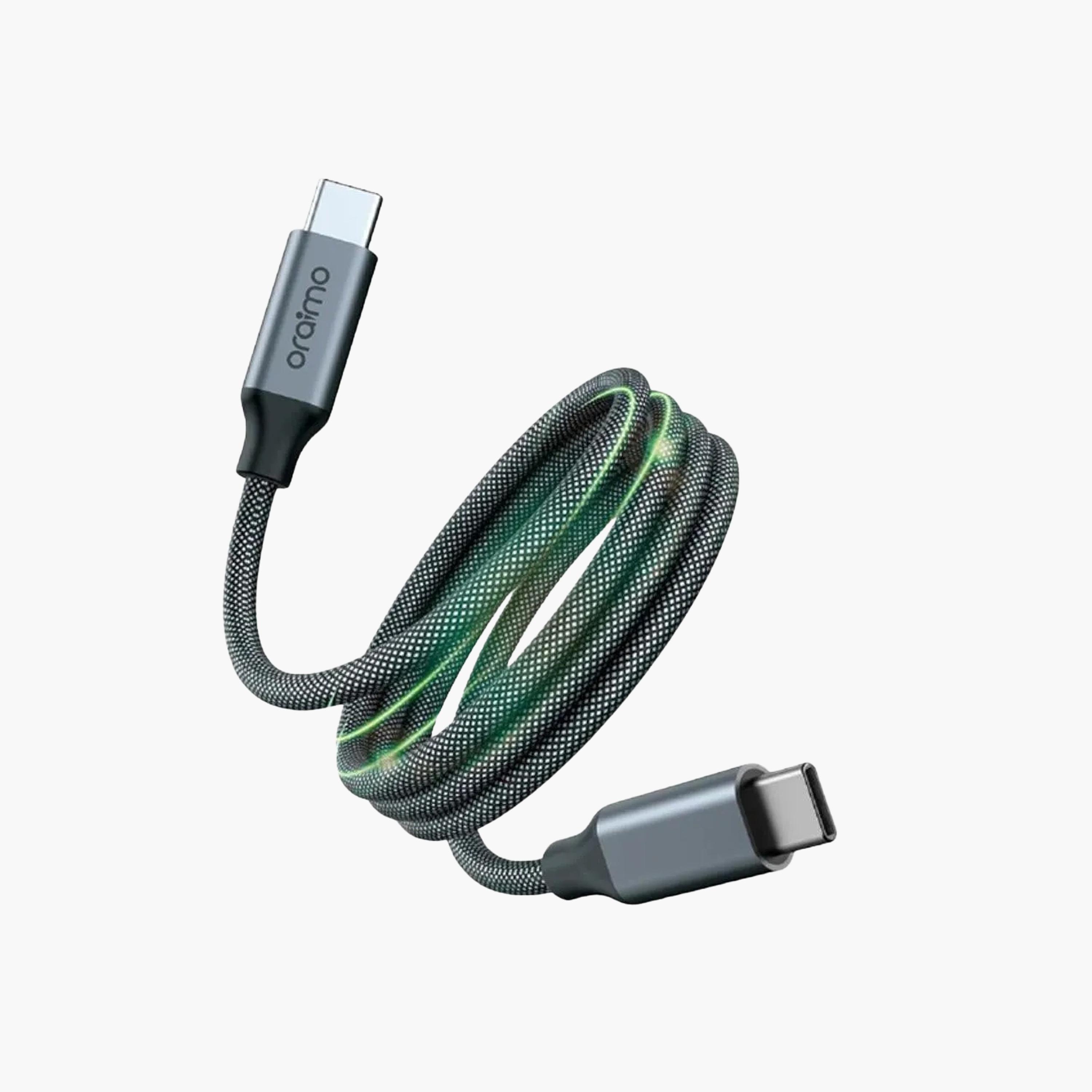 Oraimo Cable MagCable USB-C To USB-C 1m 60W - Black-electronics-accessories-mobileaccesories-image-1