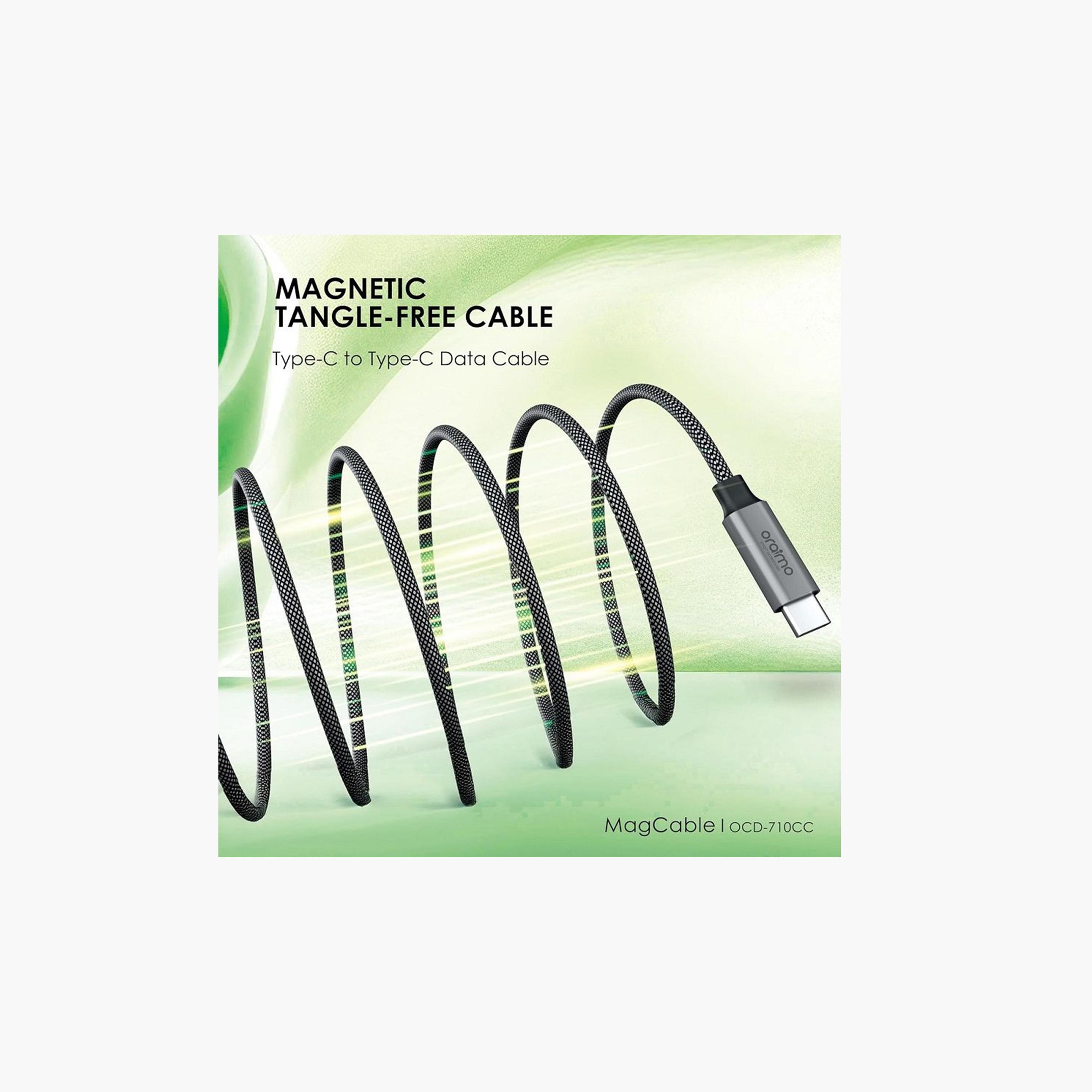Oraimo Cable MagCable USB-C To USB-C 1m 60W - Black-electronics-accessories-mobileaccesories-image-3