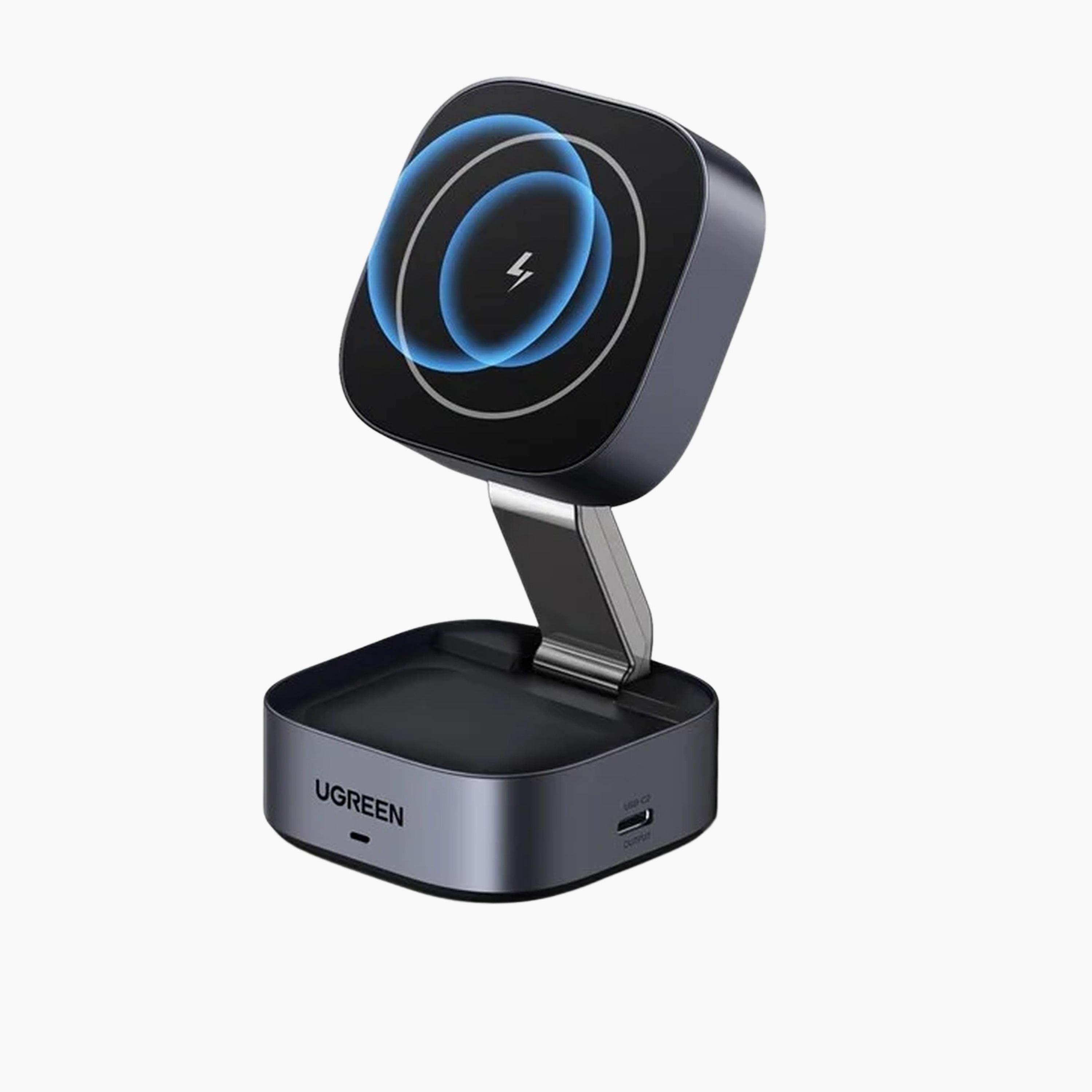 Ugreen 2-in-1 Foldable Wireless Fast Charging Station 15W - Gray-electronics-accessories-mobileaccesories-image-1