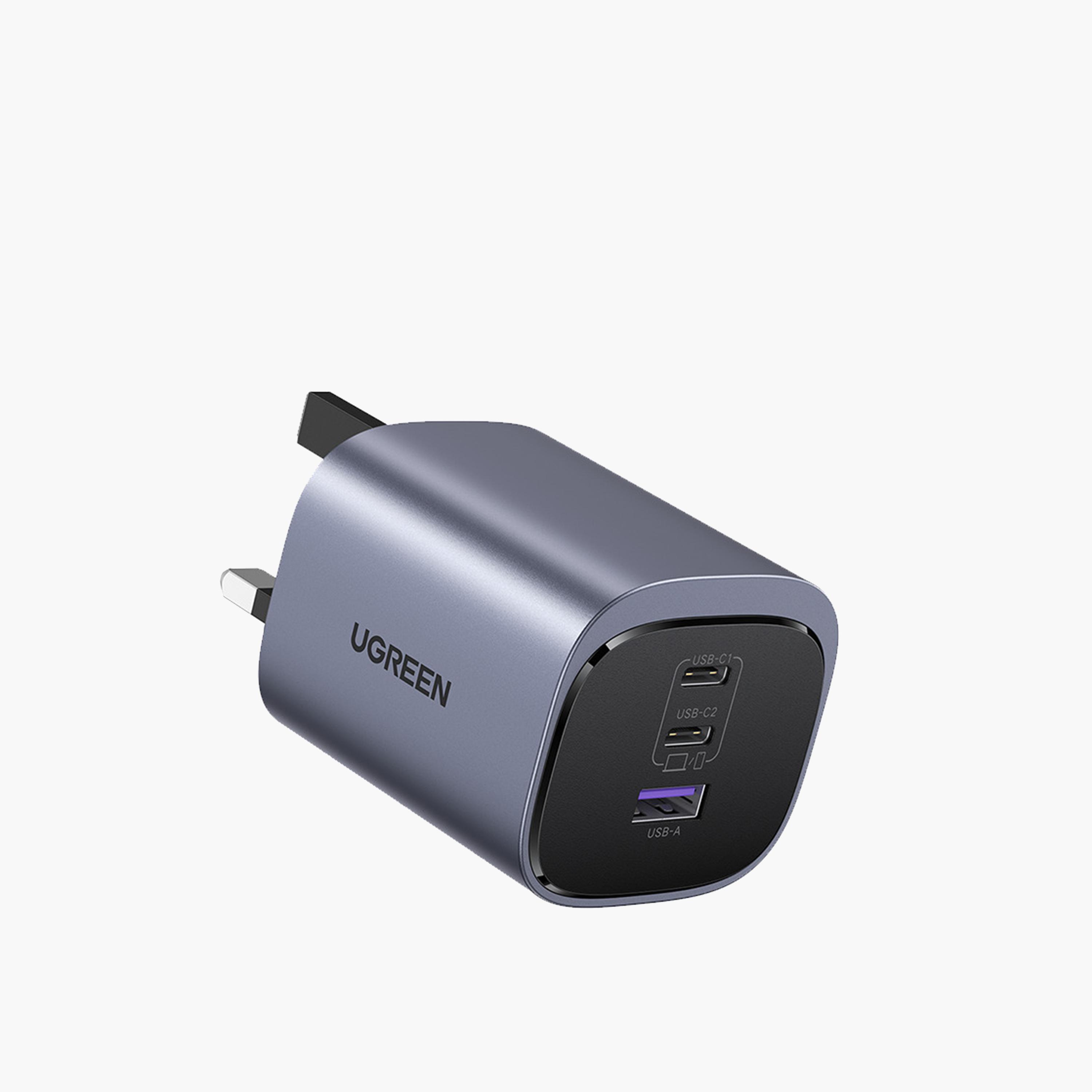 Ugreen Nexode S Fast Charger GaN 2 USB-C and USB Ports 65W - Gray-electronics-accessories-mobileaccesories-image-1