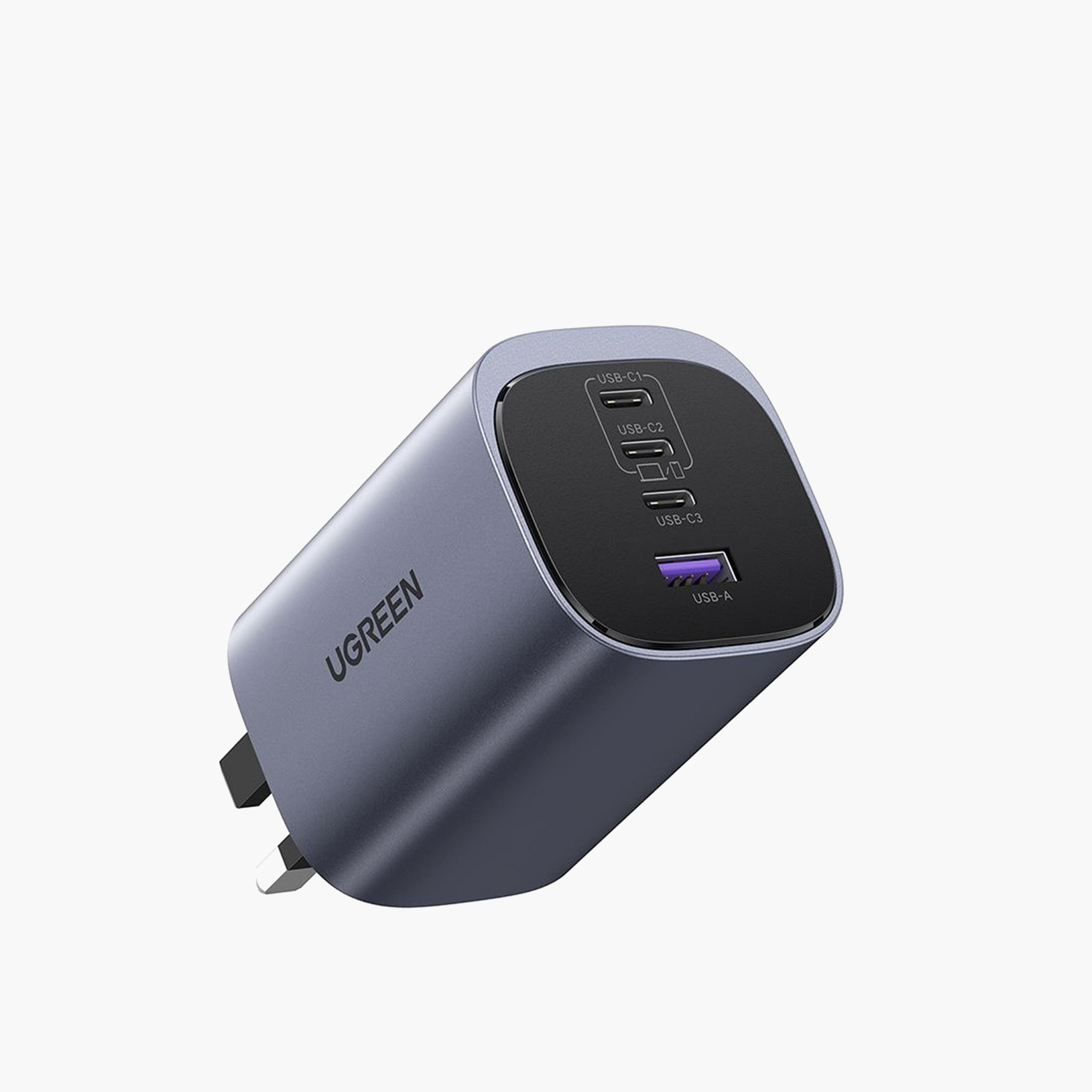 Ugreen Nexode S Fast Charger GaN 3 USB-C and USB Ports 100W - Gray-electronics-accessories-mobileaccesories-image-2