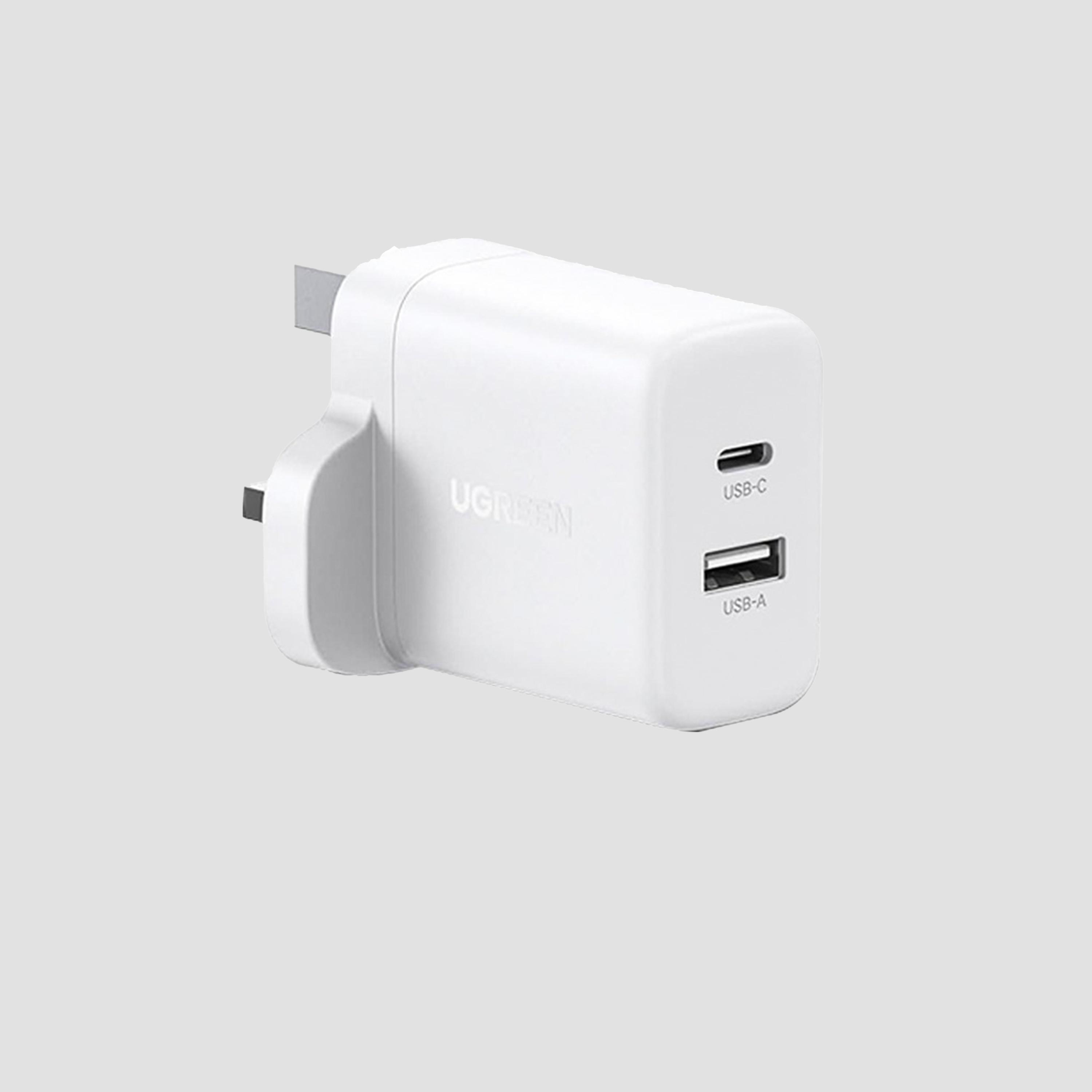 Ugreen Wall Charge USB-C and USB Ports 20W - White-electronics-accessories-mobileaccesories-image-1