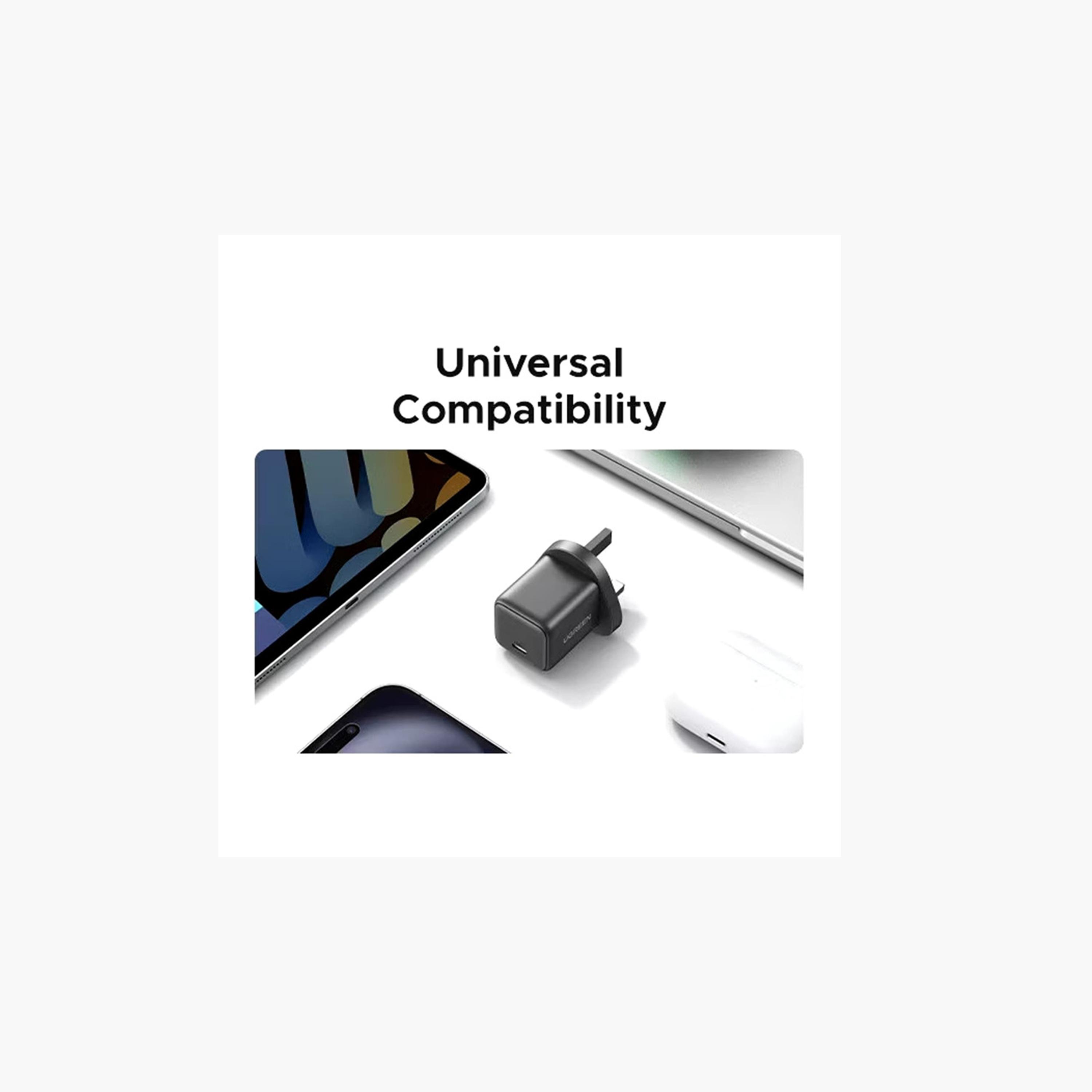 Ugreen Wall Charger USB-C Port 20W - Gray-electronics-accessories-mobileaccesories-image-2
