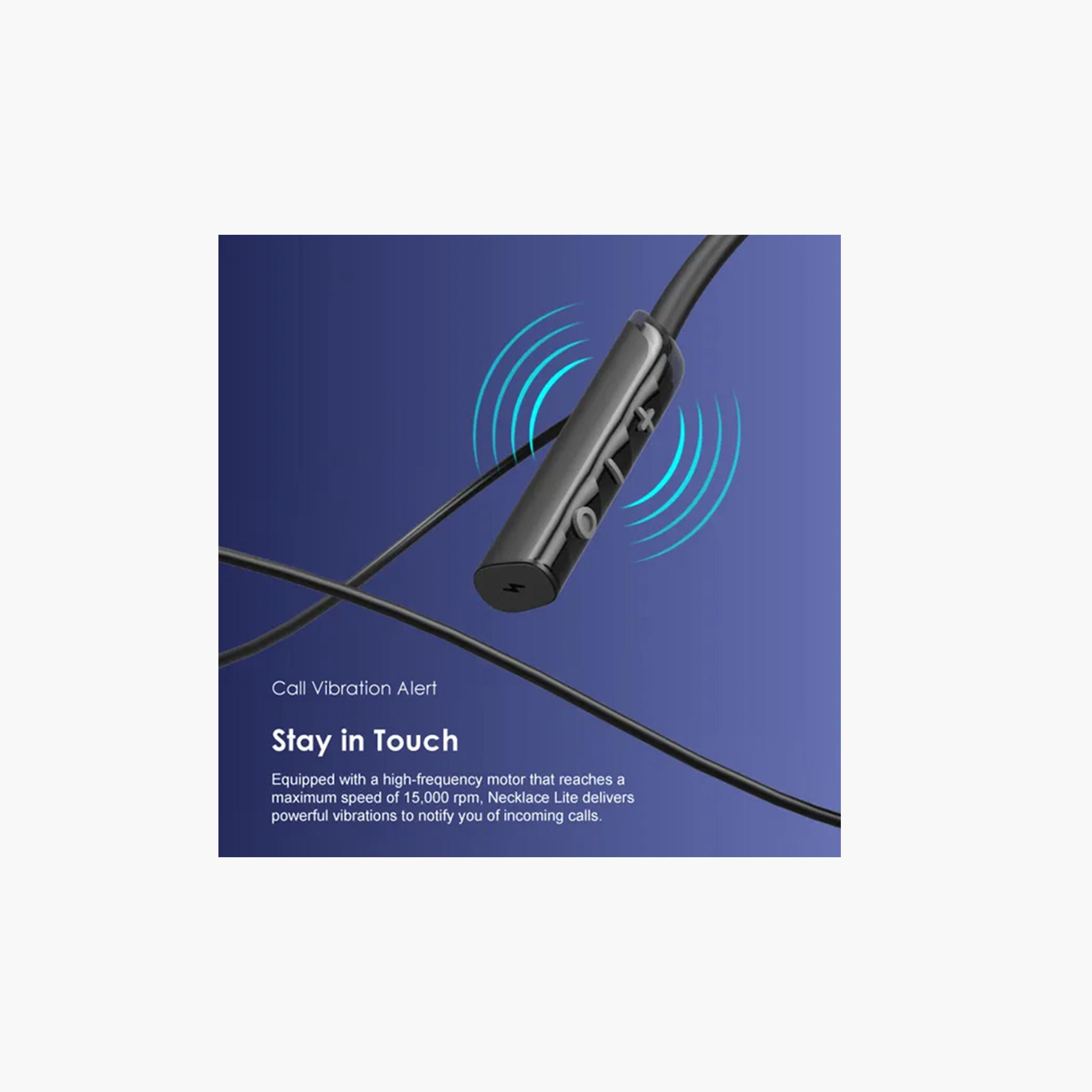 Oraimo Earbuds Necklace Lite Call Vibration Wireless Headphones - Black-electronics-headphonesandearphones-image-2