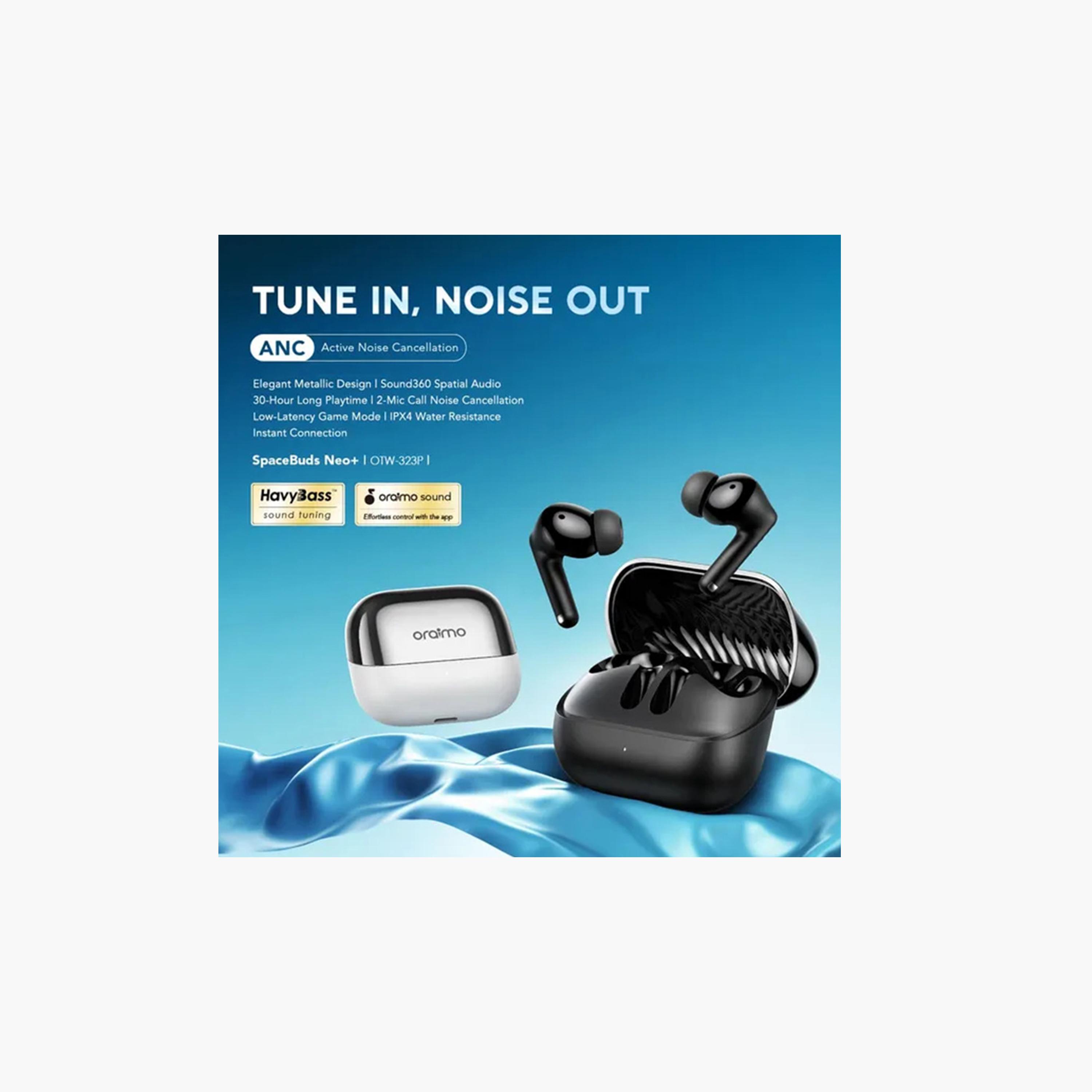 Oraimo Earbuds SpaceBuds Neo Plus ANC True Wireless Spatial Earbuds - Black-electronics-headphonesandearphones-image-4