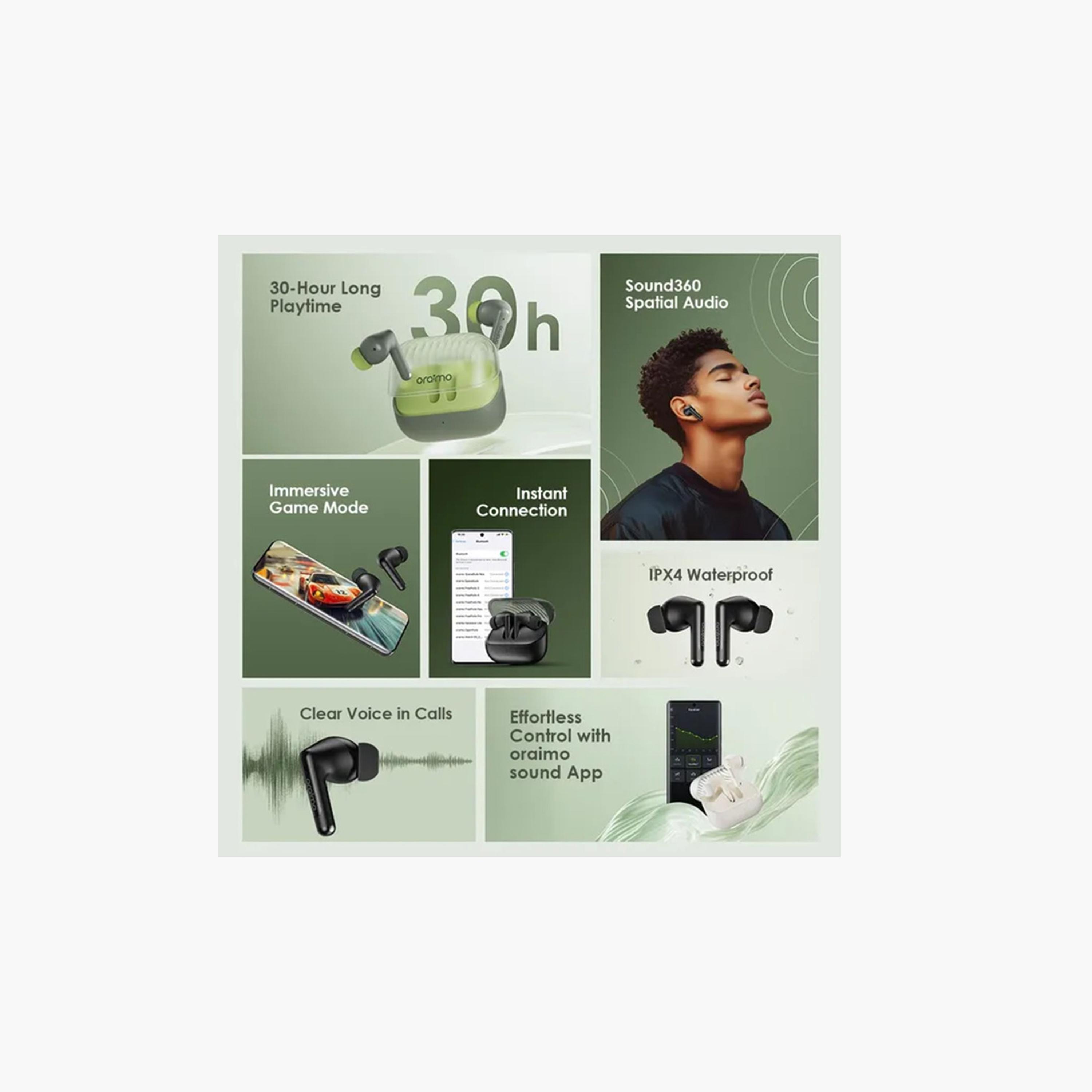 Oraimo Earbuds SpaceBuds Neo True Wireless Spatial - Black-electronics-headphonesandearphones-image-5