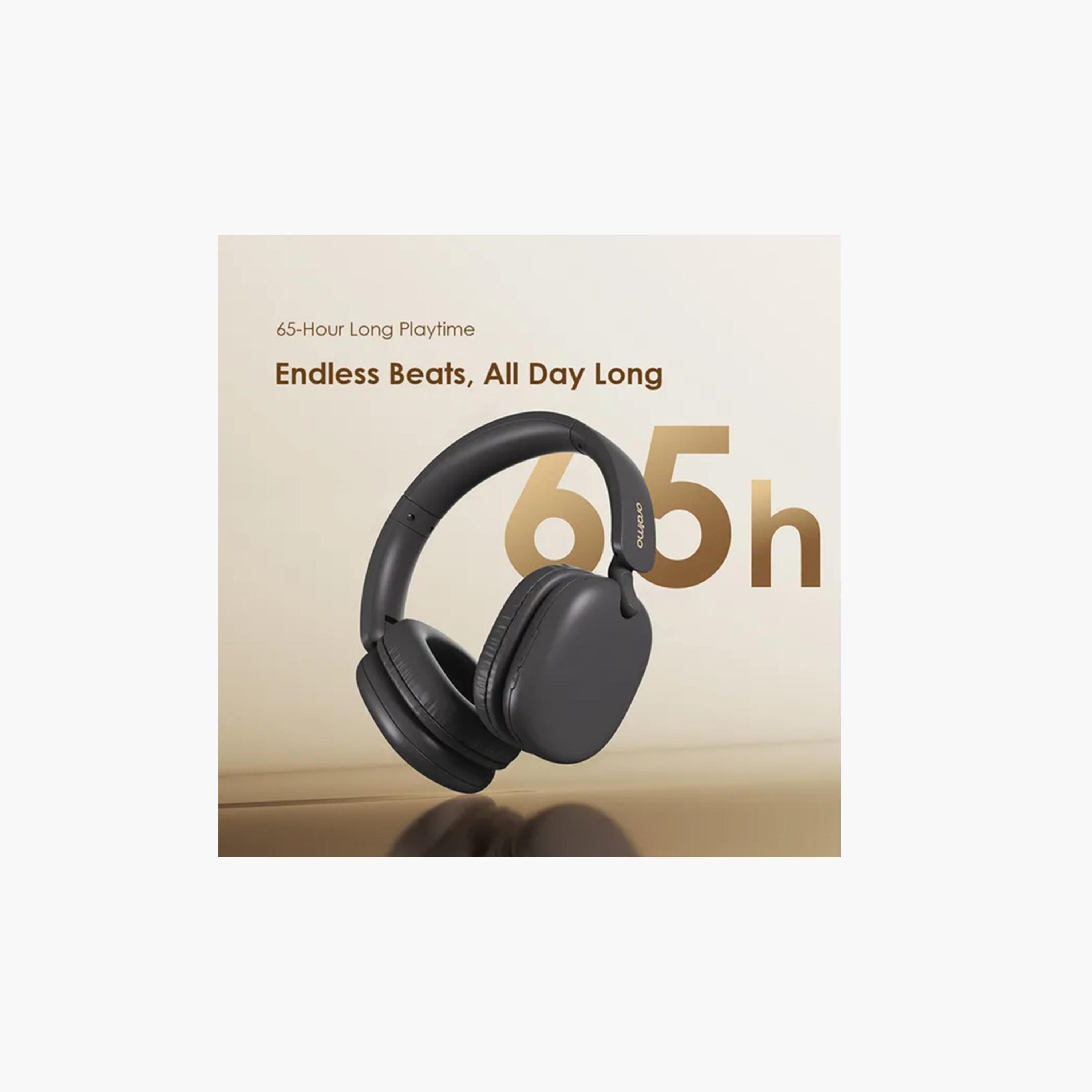 Oraimo Headphone BoomPop Lite ENC Over-Ear Wireless - Black-electronics-headphonesandearphones-image-2