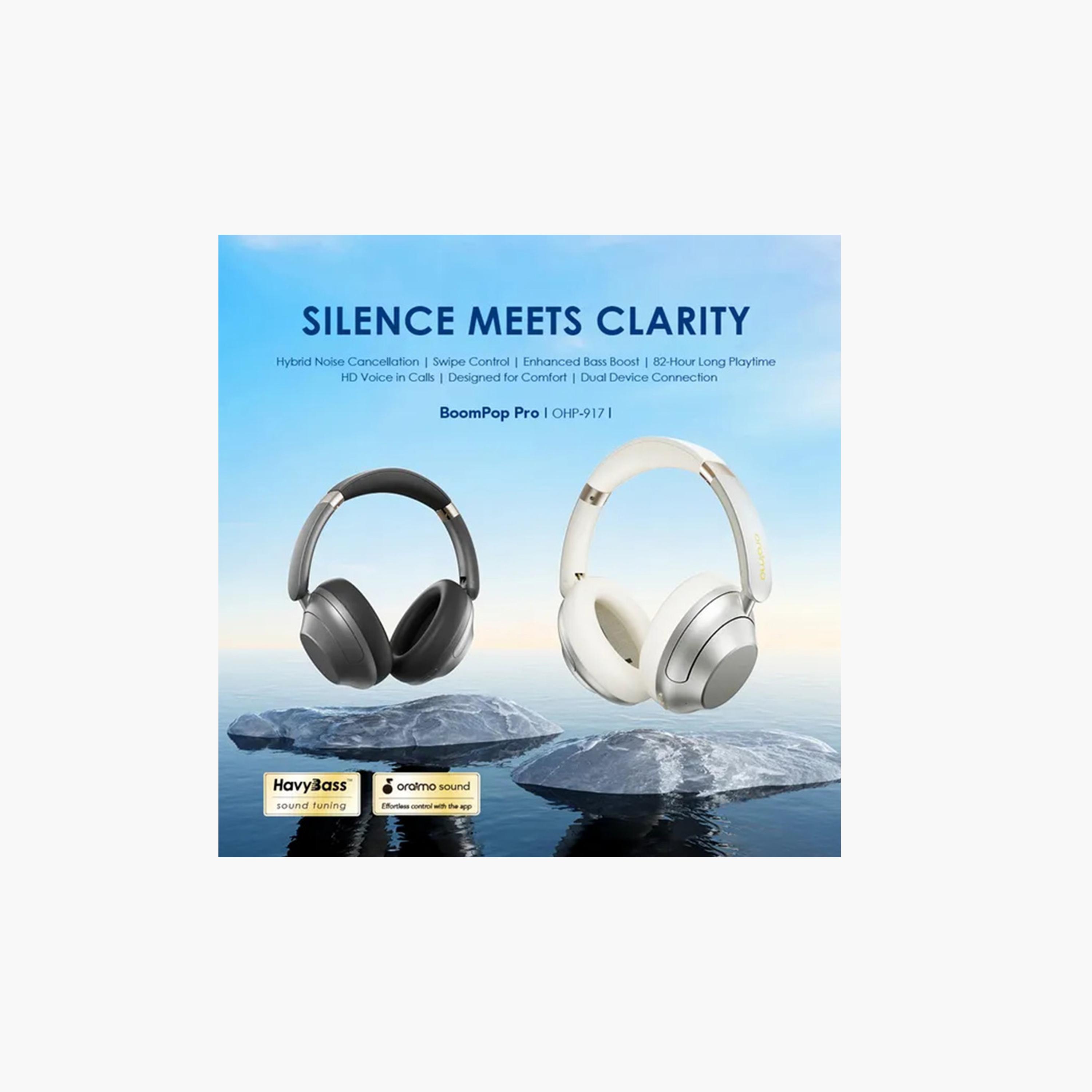 Oraimo Headphone BoomPop Pro ANC Over-Ear Headphones - Graphite Grey-electronics-headphonesandearphones-image-5