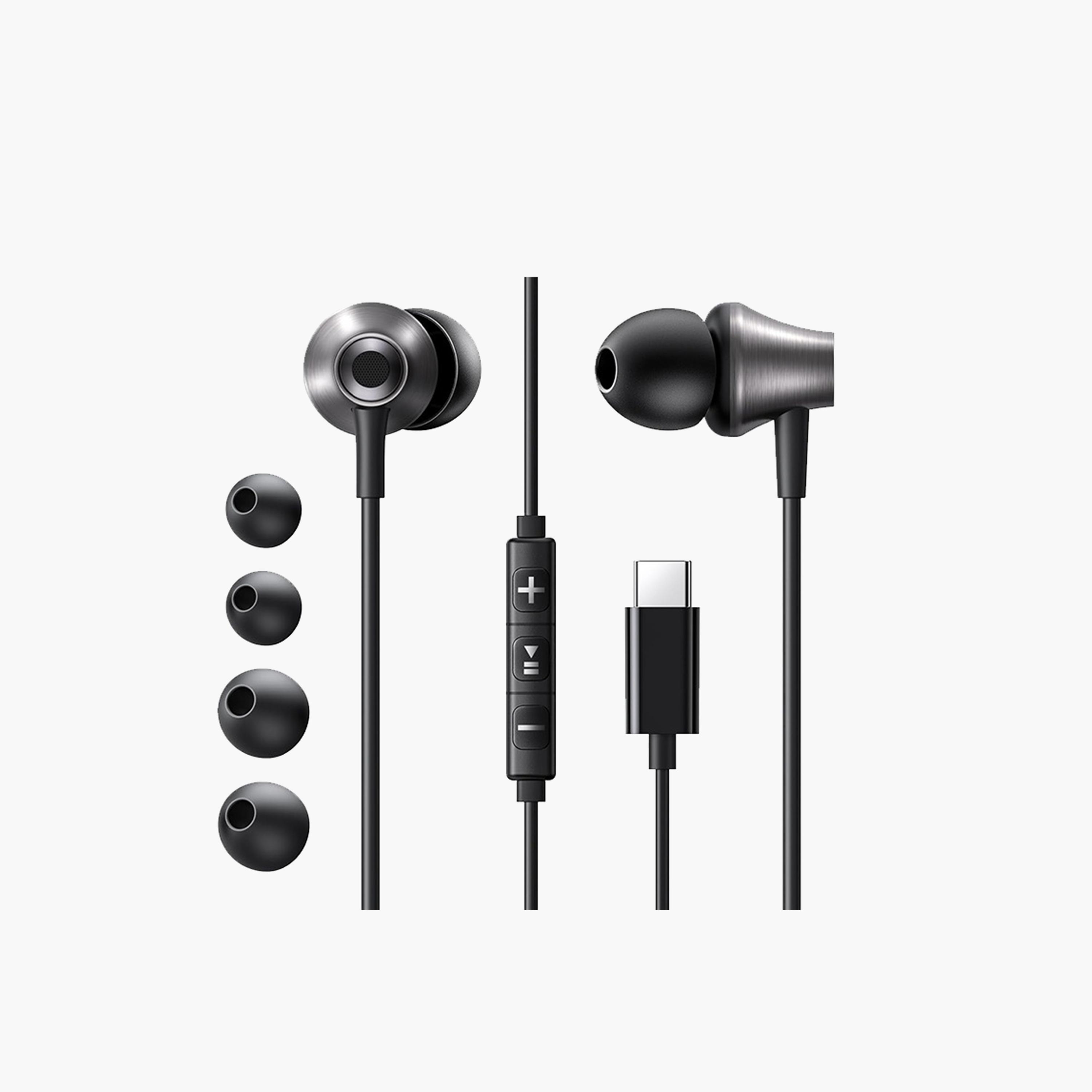 Ugreen Earphone Wired with Microphone Built-in USB-C Connector - Black-electronics-headphonesandearphones-image-1