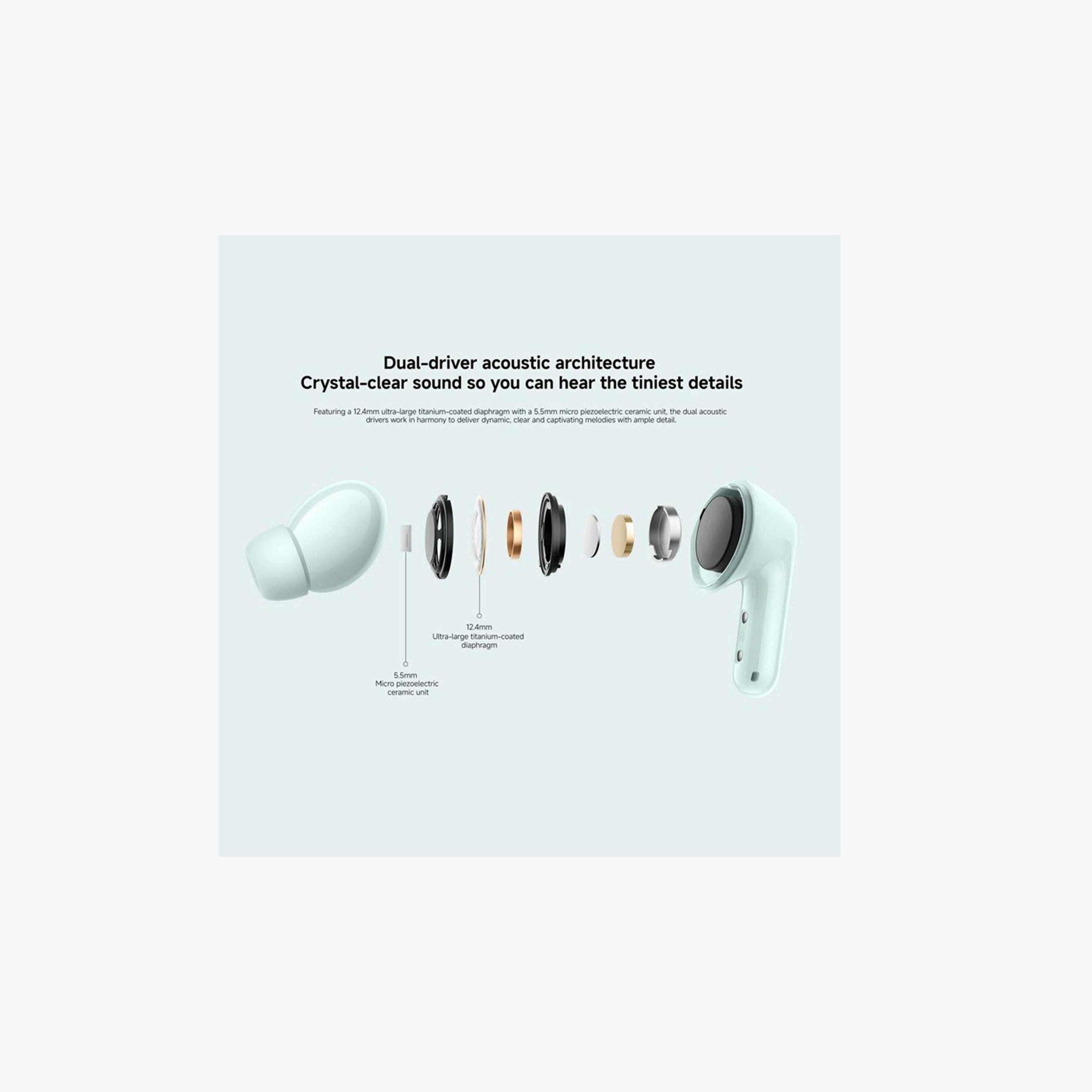Xiaomi Redmi Buds 6 BHR9245GL - Coral Green-electronics-headphonesandearphones-image-6
