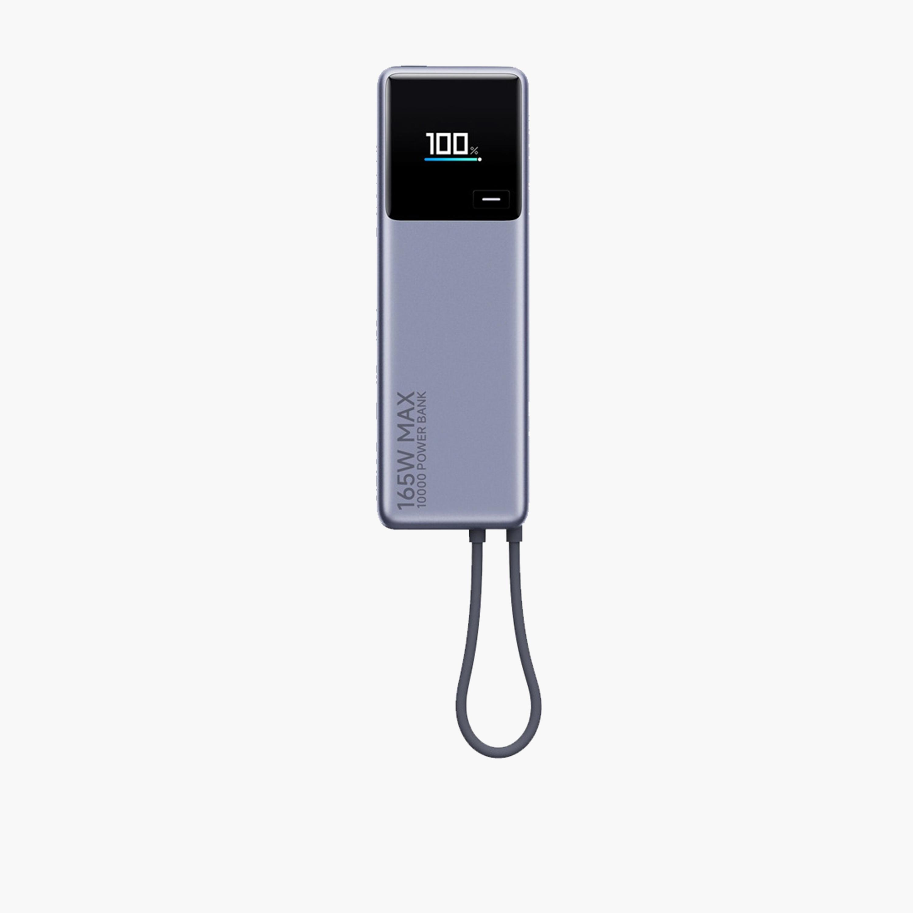 Xiaomi Power Bank 165W USB-C Integrated Cable Dual Ports USB-C 10000mAh - Gray-electronics-accessories-mobileaccesories-image-1