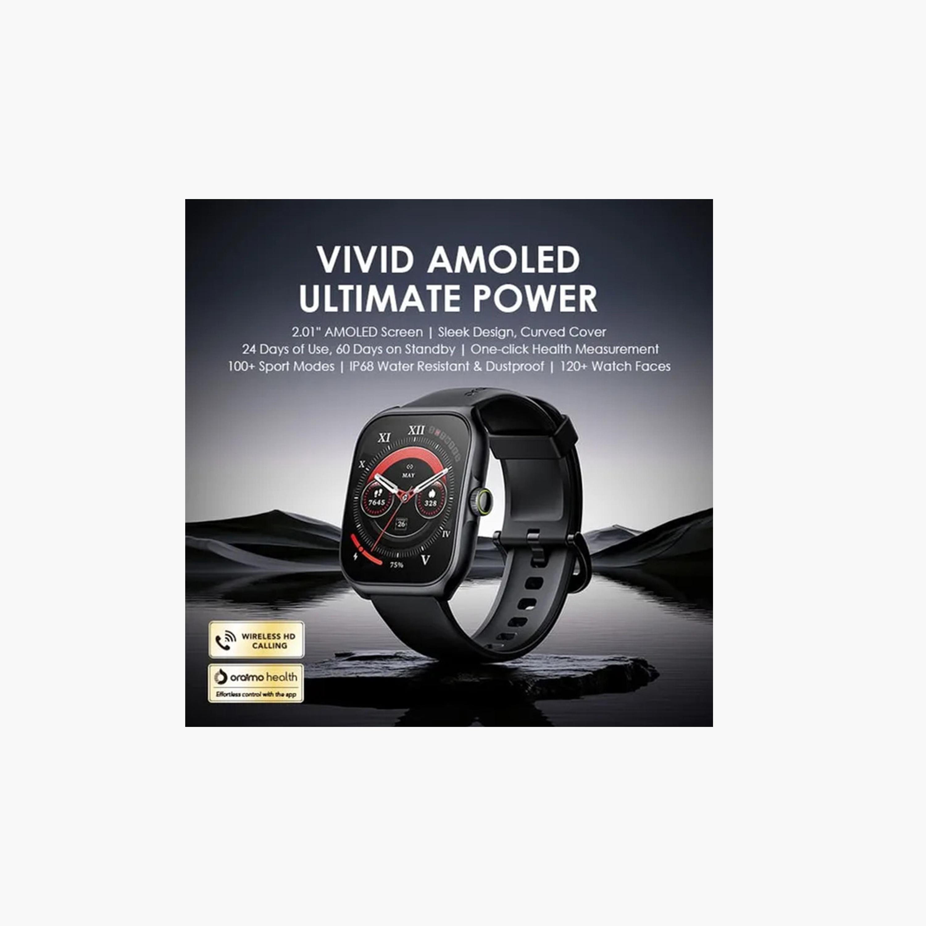 Oraimo Smart Watch Nova AM 2.01" AMOLED - Light Chrome-men-watchesandjewellery-watches-image-5