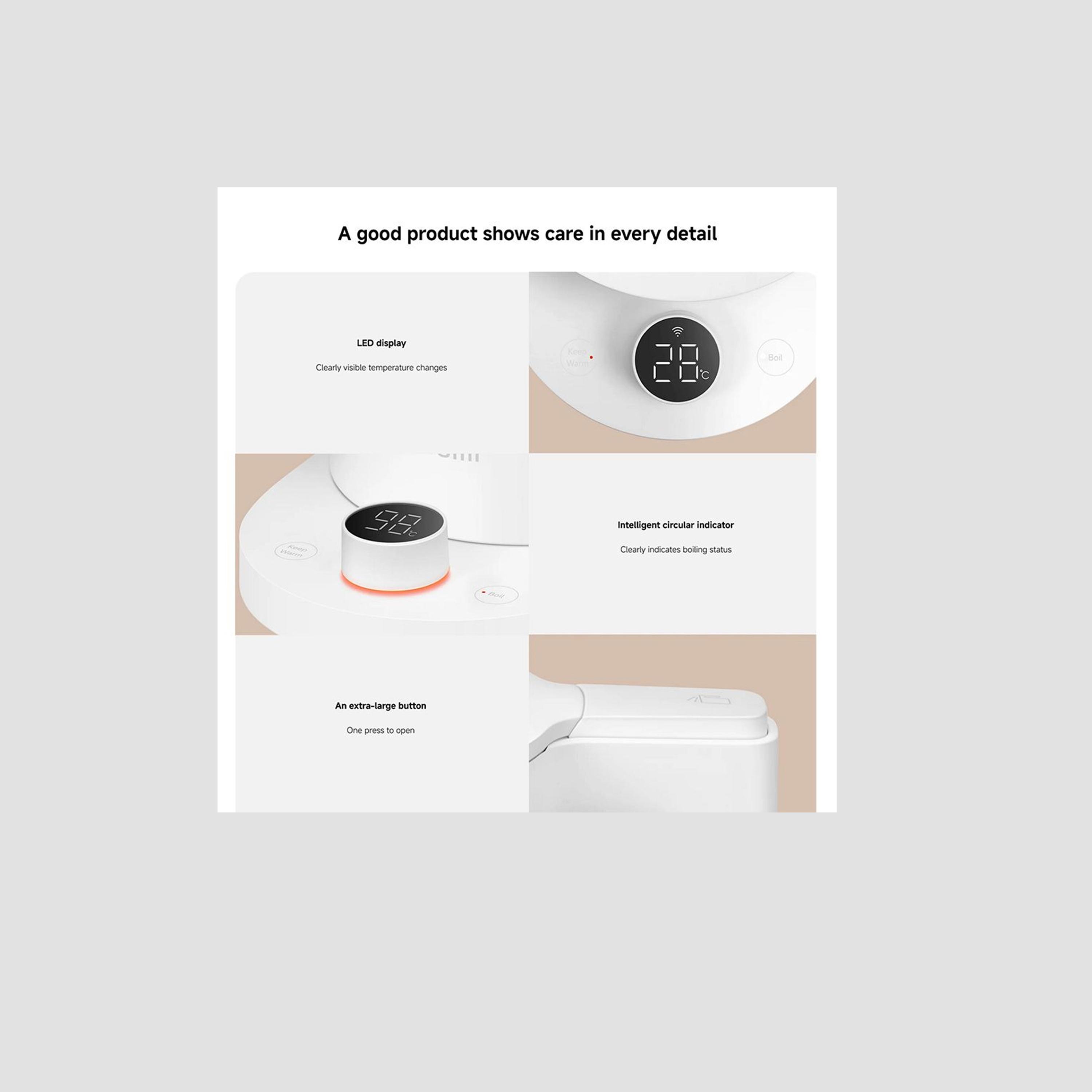 Xiaomi Smart Kettle 2 Pro 1.7L 1800W BHR9035HK - White-household-appliances-kitchenappliances-electrickettles-image-6