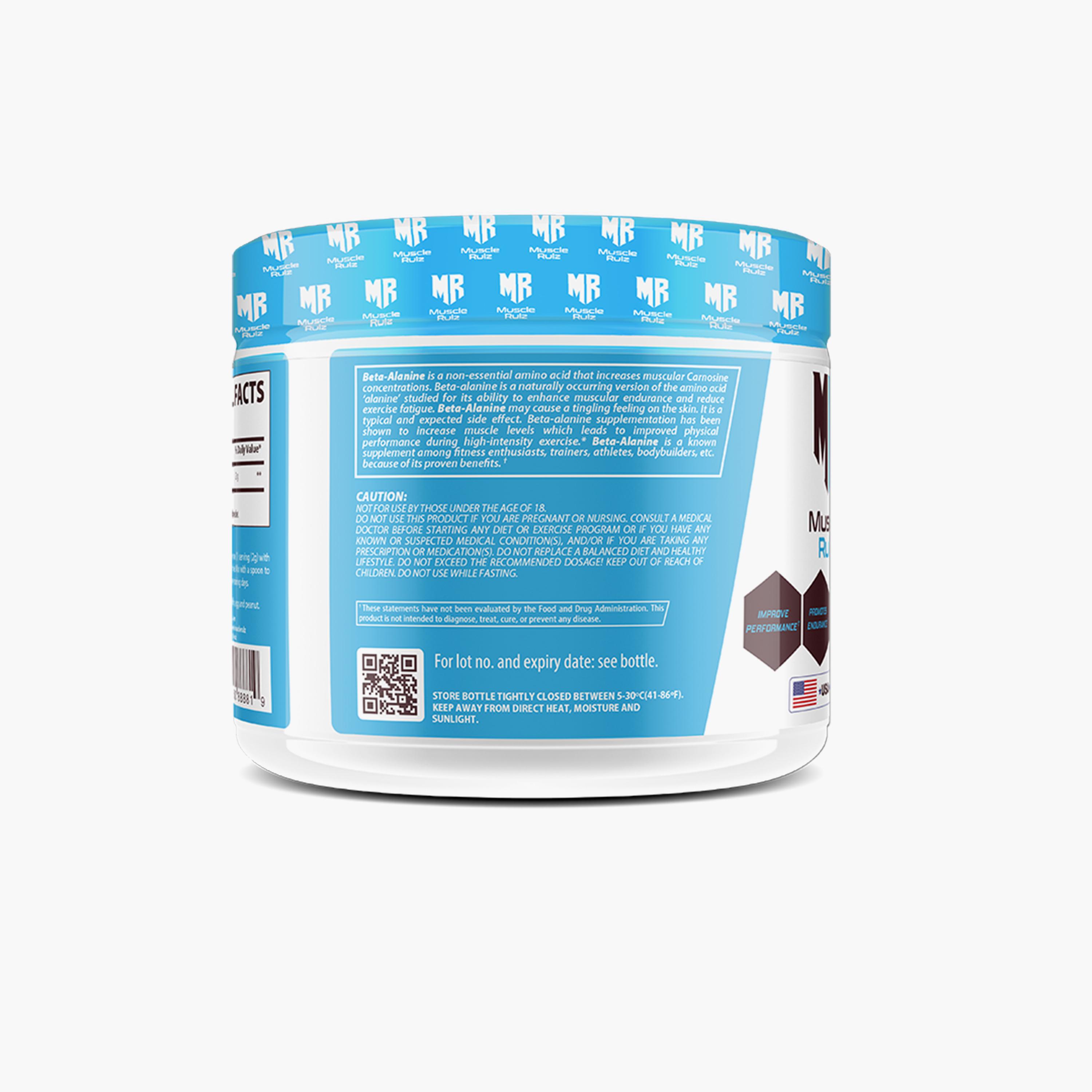 Muscle Rulz Beta-Alanine 2000mg 100 Servings-sports-nutrition-vitaminshealthsupplements-image-2