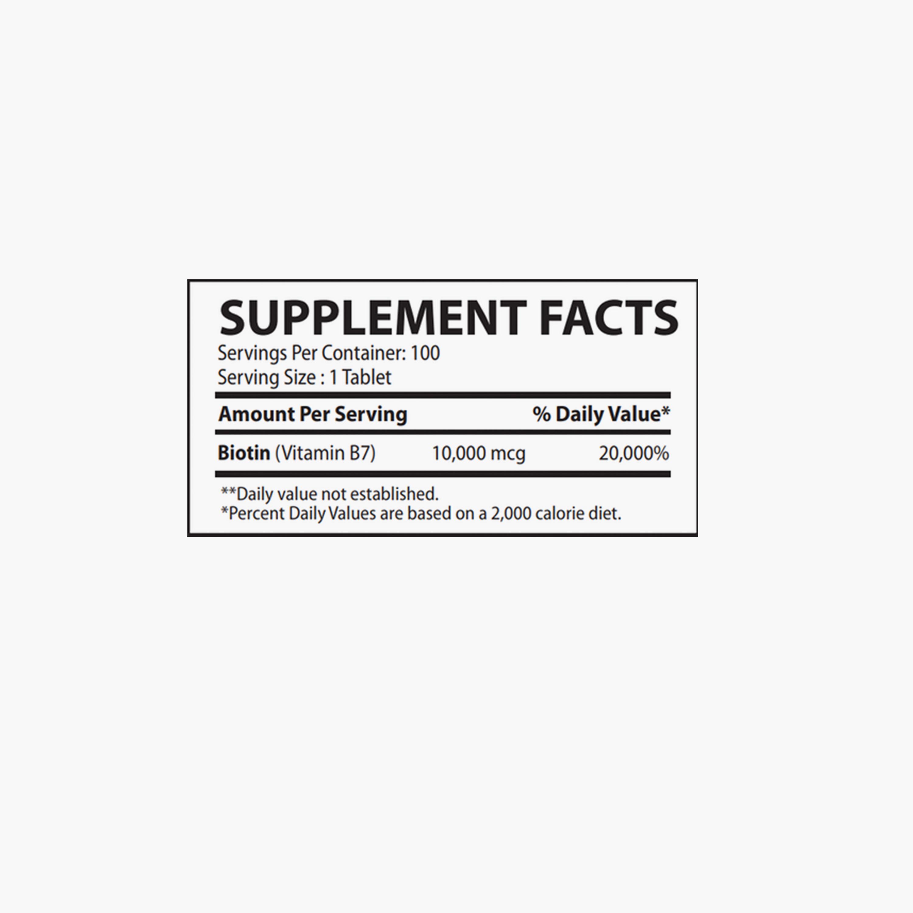 Muscle Rulz Biotin 10000 mcg - 100 Tablets-sports-nutrition-vitaminshealthsupplements-image-4