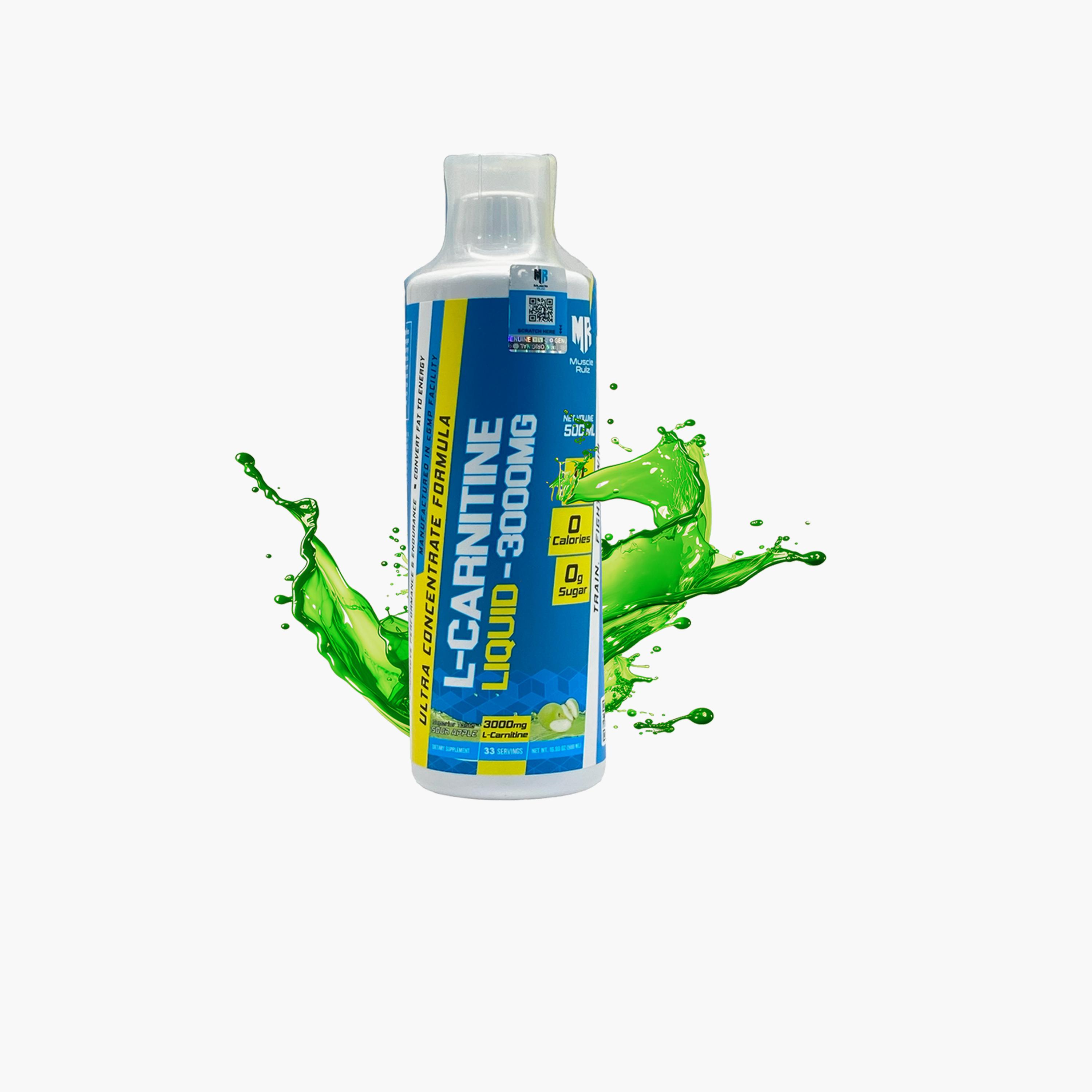 Muscle Rulz L-Carnitine Liquid 3000mg - Sour Apple-sports-nutrition-weightmanagement-image-1