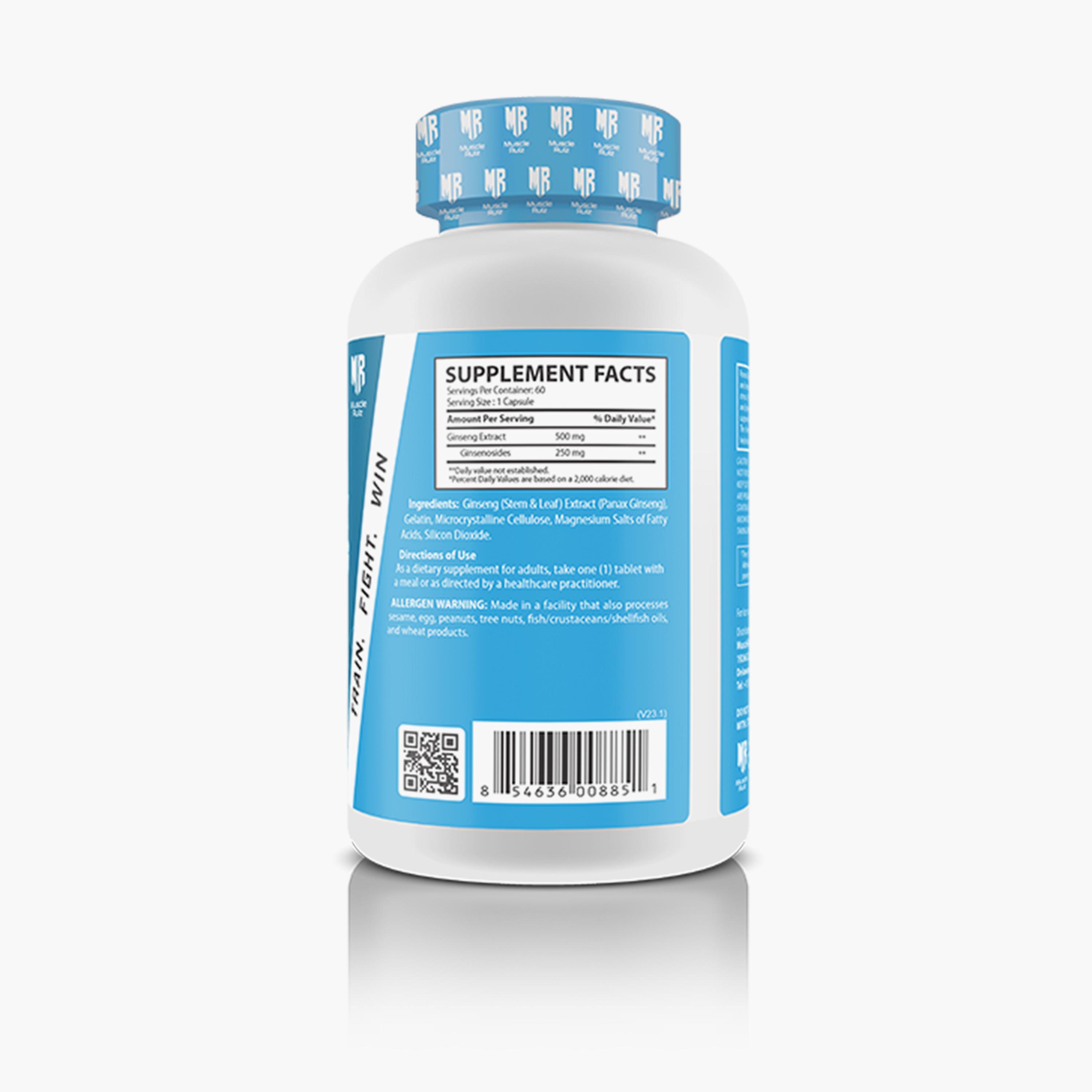 Muscle Rulz Panax Ginseng 500mg - 60 Capsules-sports-nutrition-vitaminshealthsupplements-image-2