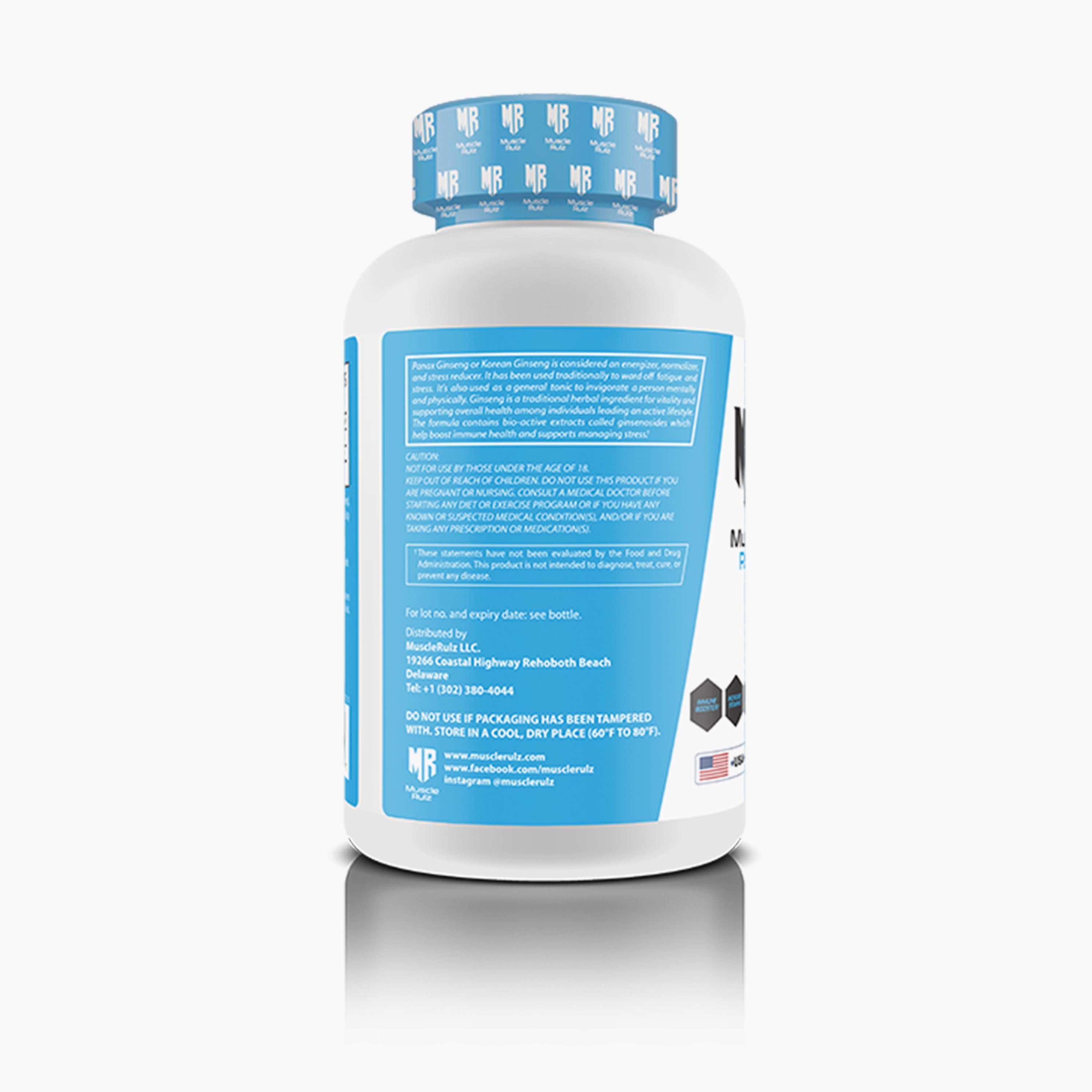 Muscle Rulz Panax Ginseng 500mg - 60 Capsules-sports-nutrition-vitaminshealthsupplements-image-3