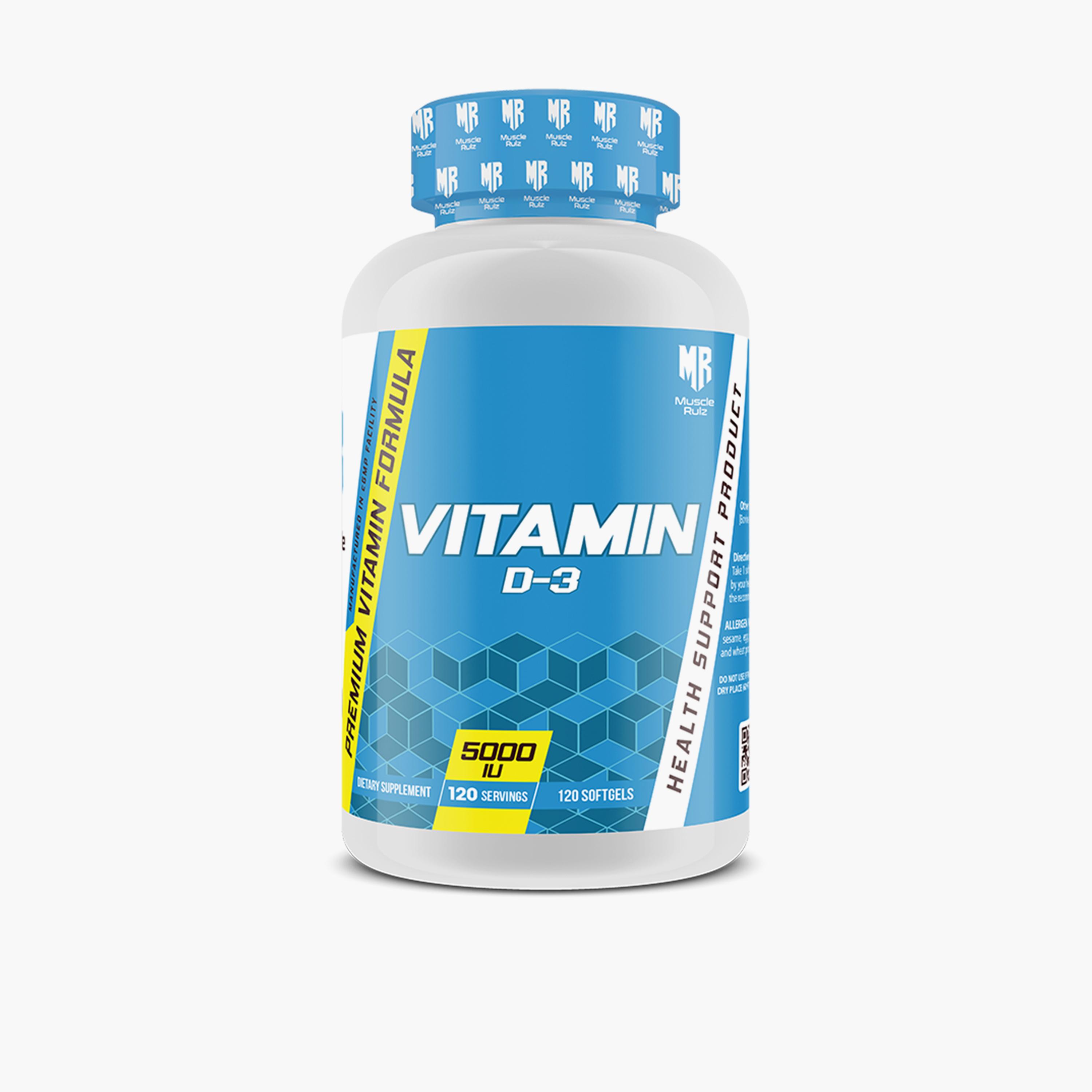 Muscle Rulz Vitamin D3 5000IU 120 Softgel-sports-nutrition-vitaminshealthsupplements-image-1